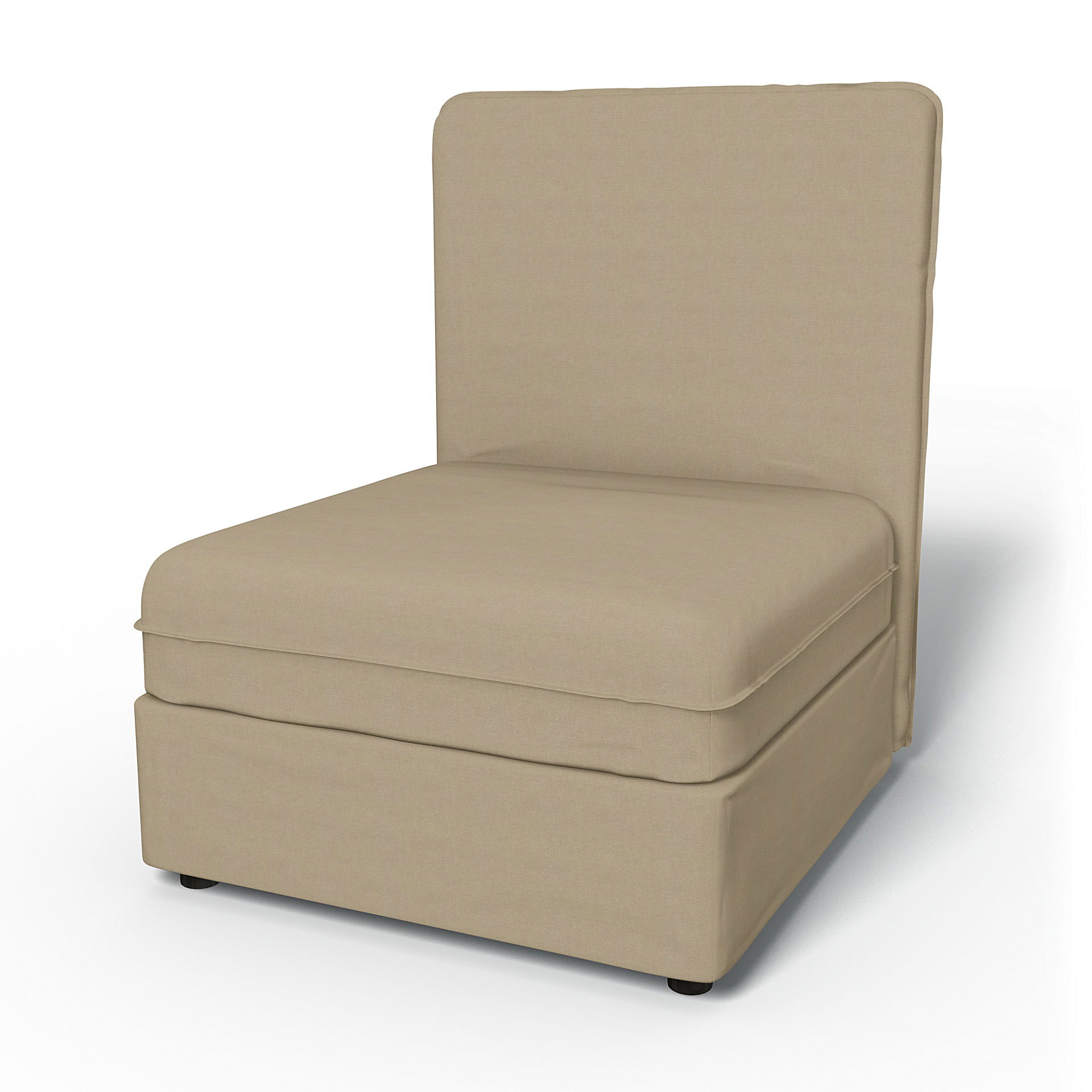 IKEA - Vallentuna Seat Module with High Back and Storage Cover 80x100cm 32x39in, Tan, Linen - Bemz