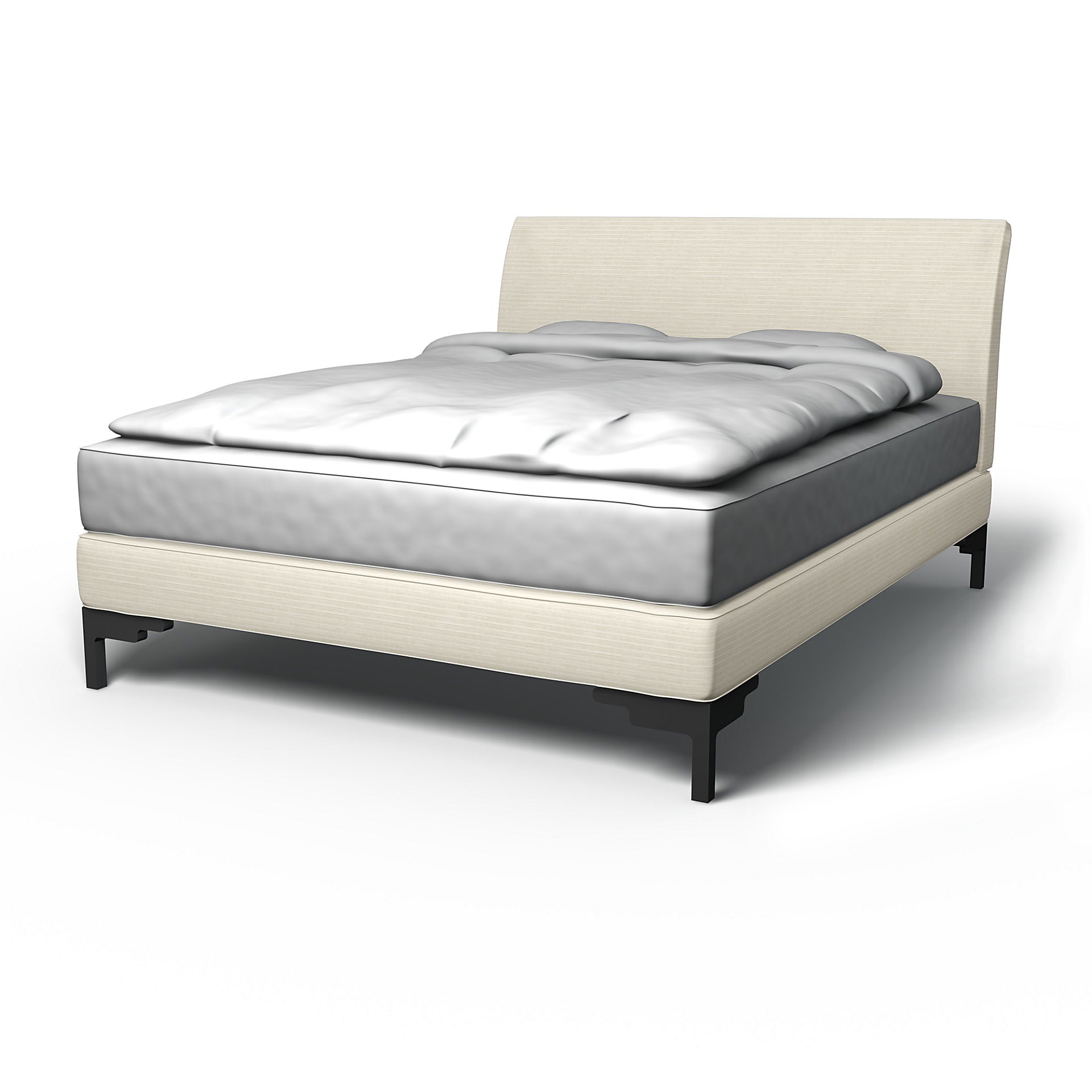 IKEA - Vanvik Bed Frame Cover, Tofu, Corduroy - Bemz