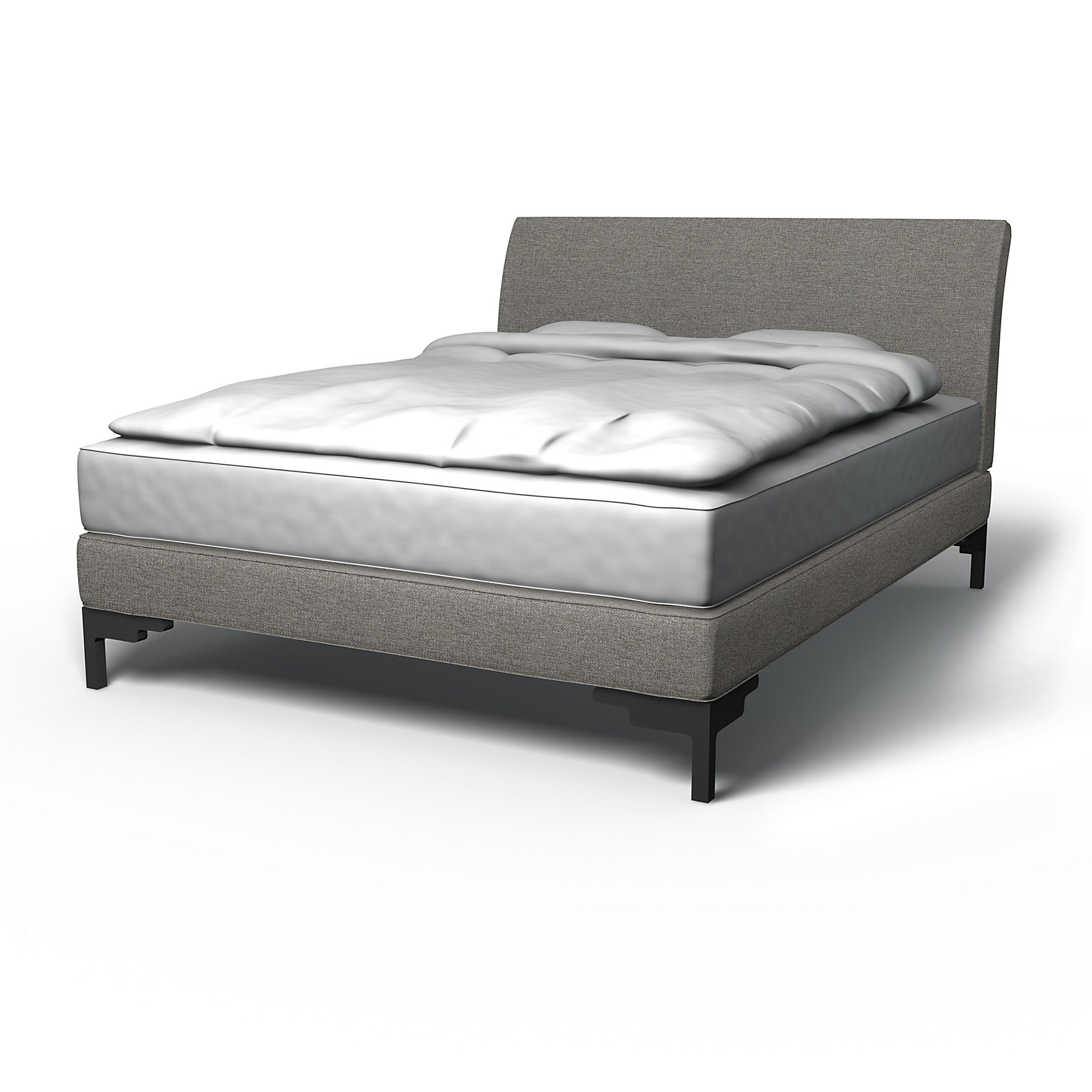 IKEA - Överdrag till Vanvik sängstomme, Taupe, BOUCLÉ & TEXTUR - Bemz