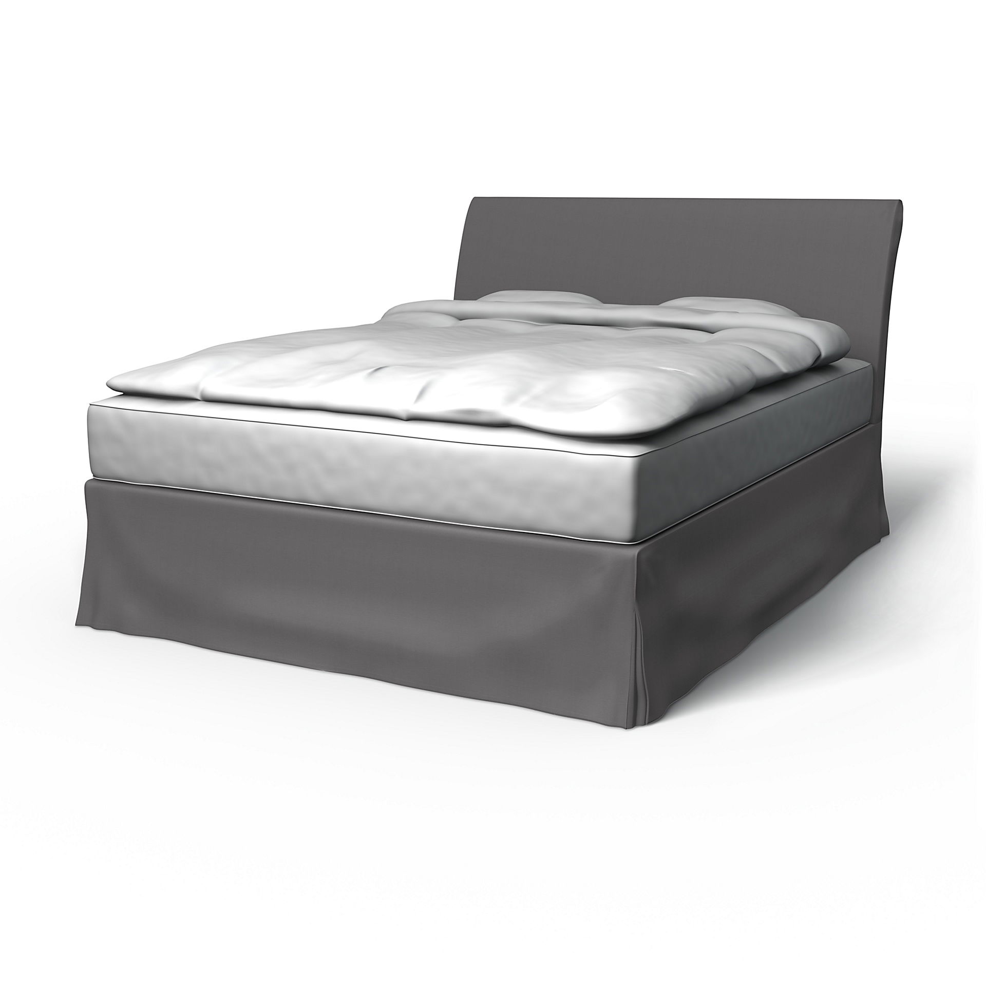 IKEA - Vanvik Bed Frame Cover, Smoked Pearl, Cotton - Bemz
