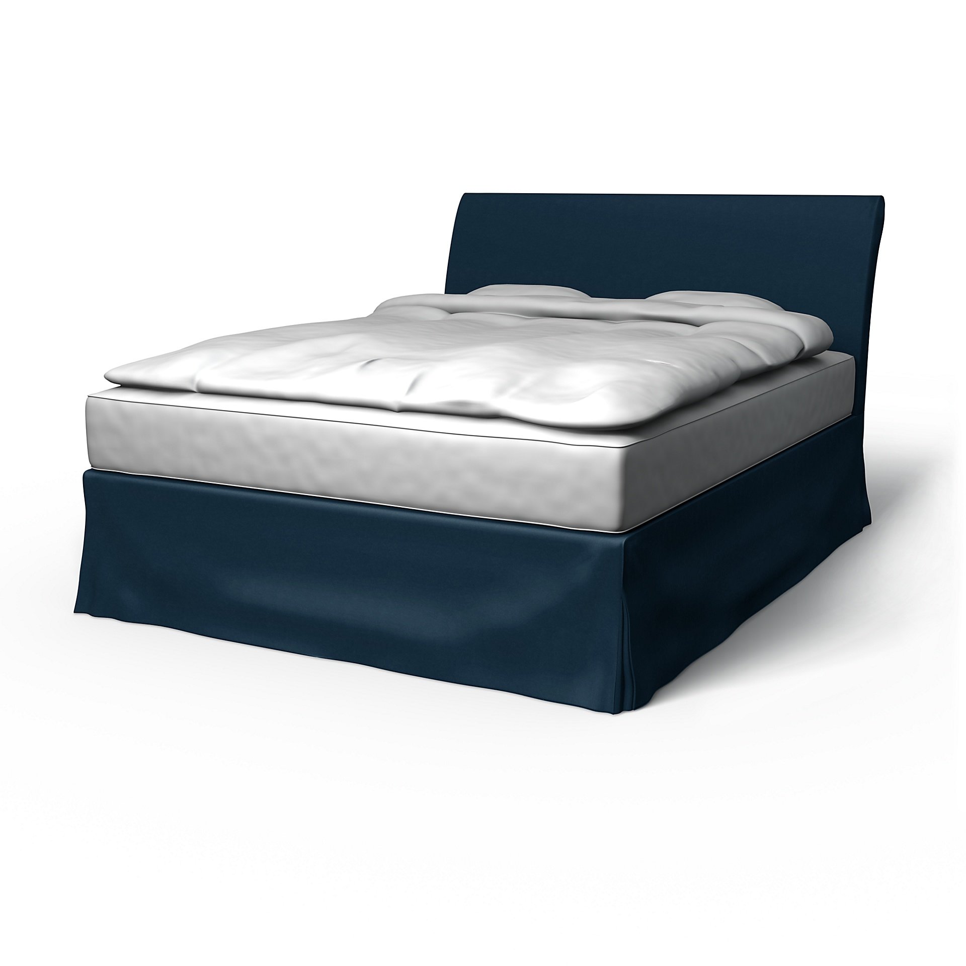 IKEA - Vanvik Bed Frame Cover, Midnight, Velvet - Bemz