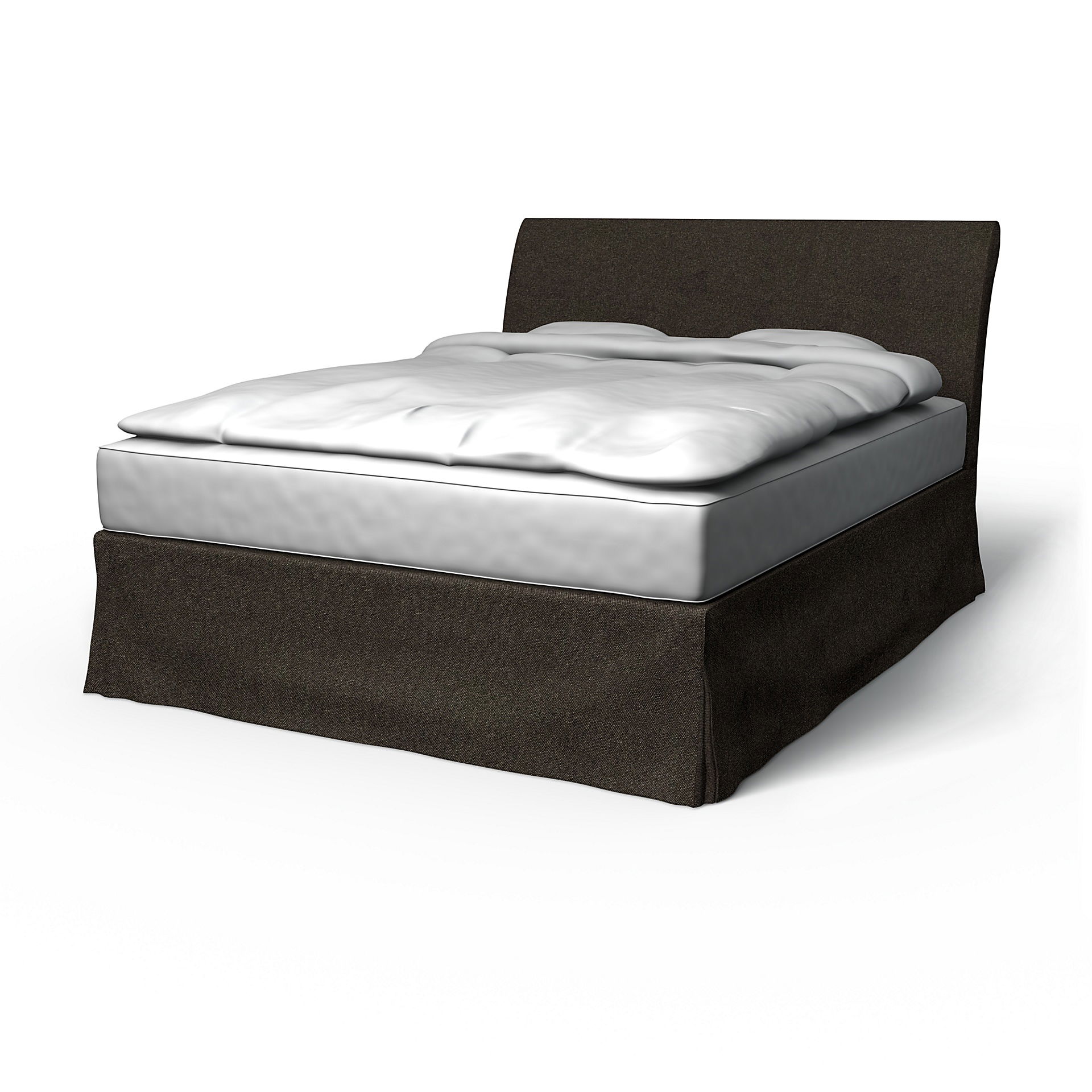 IKEA - Housse pour cadre de lit Vanvik, Graphite Grey, Conscious - Bemz
