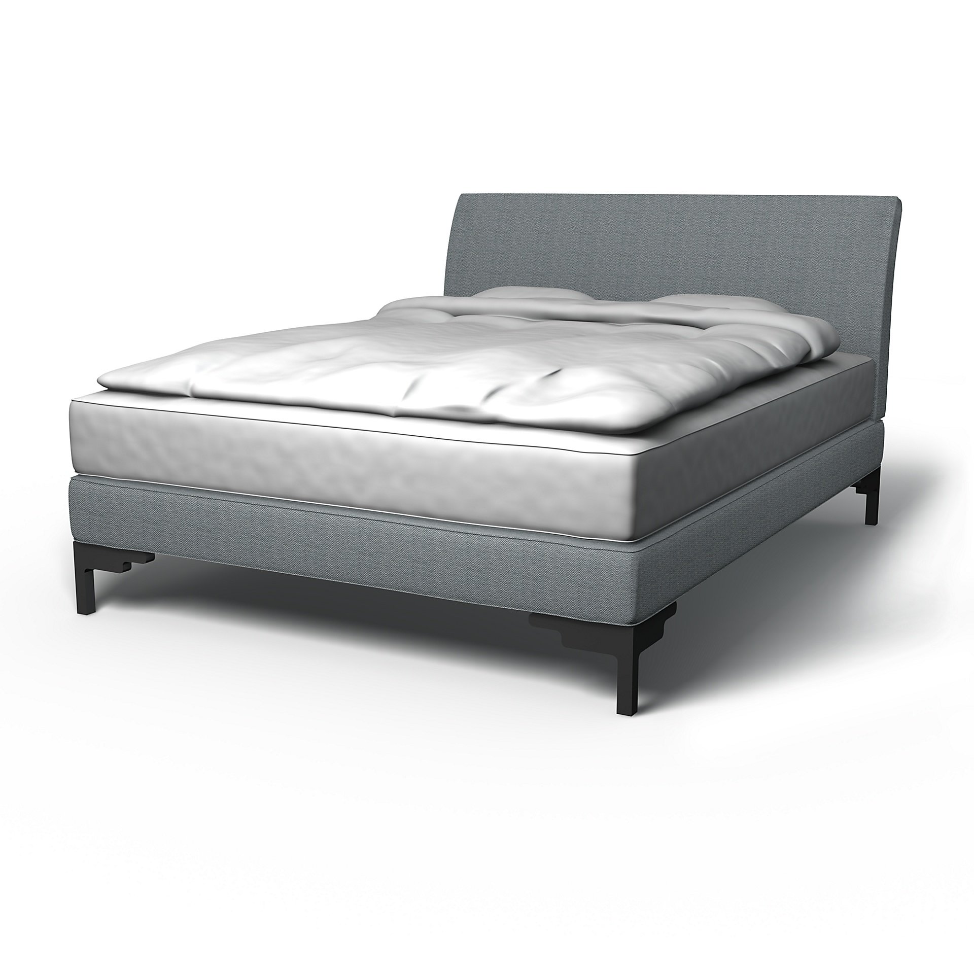 IKEA - Vanvik Bed Frame Cover, Denim, Cotton - Bemz