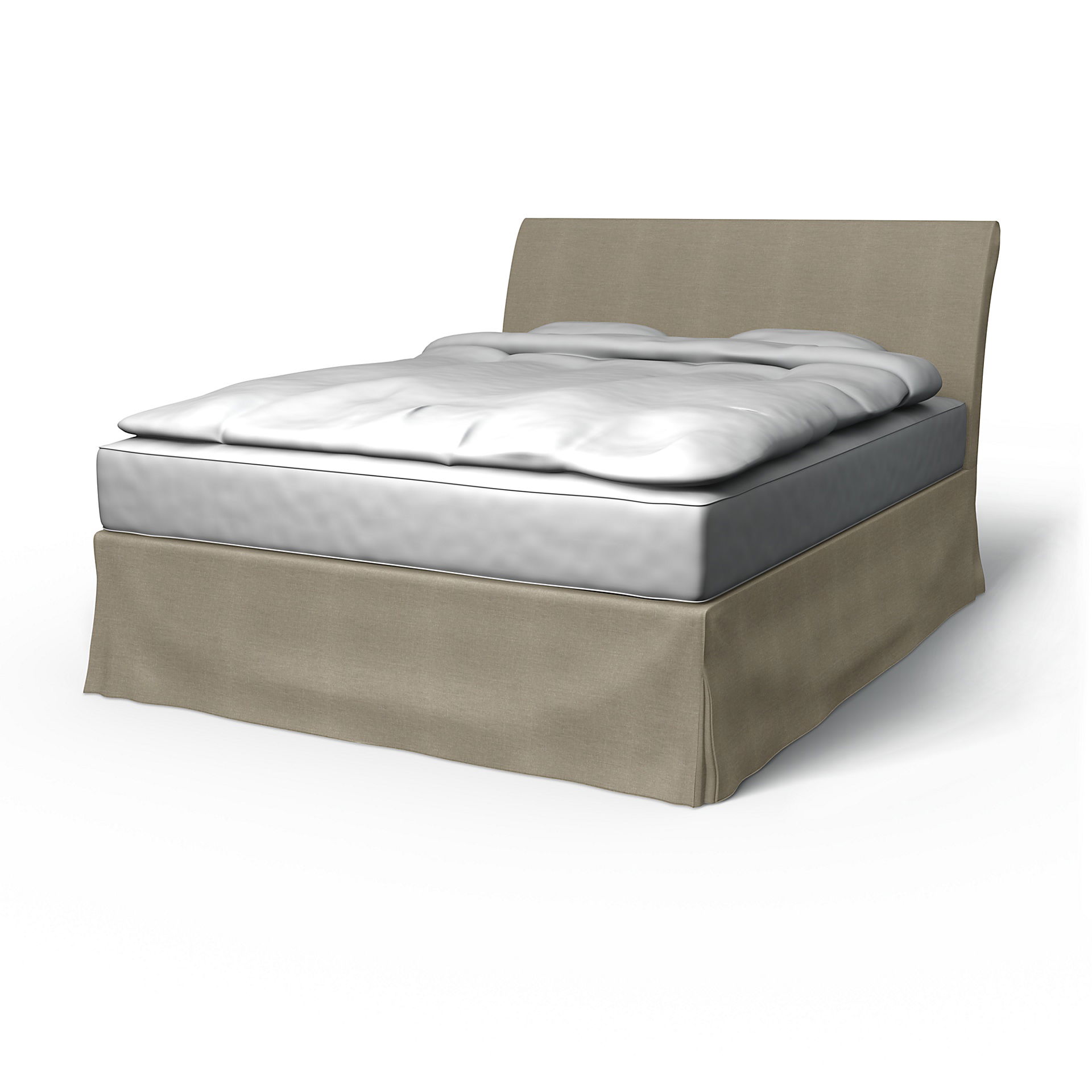 IKEA - Överdrag till Vanvik sängstomme, Natural, Linne - Bemz