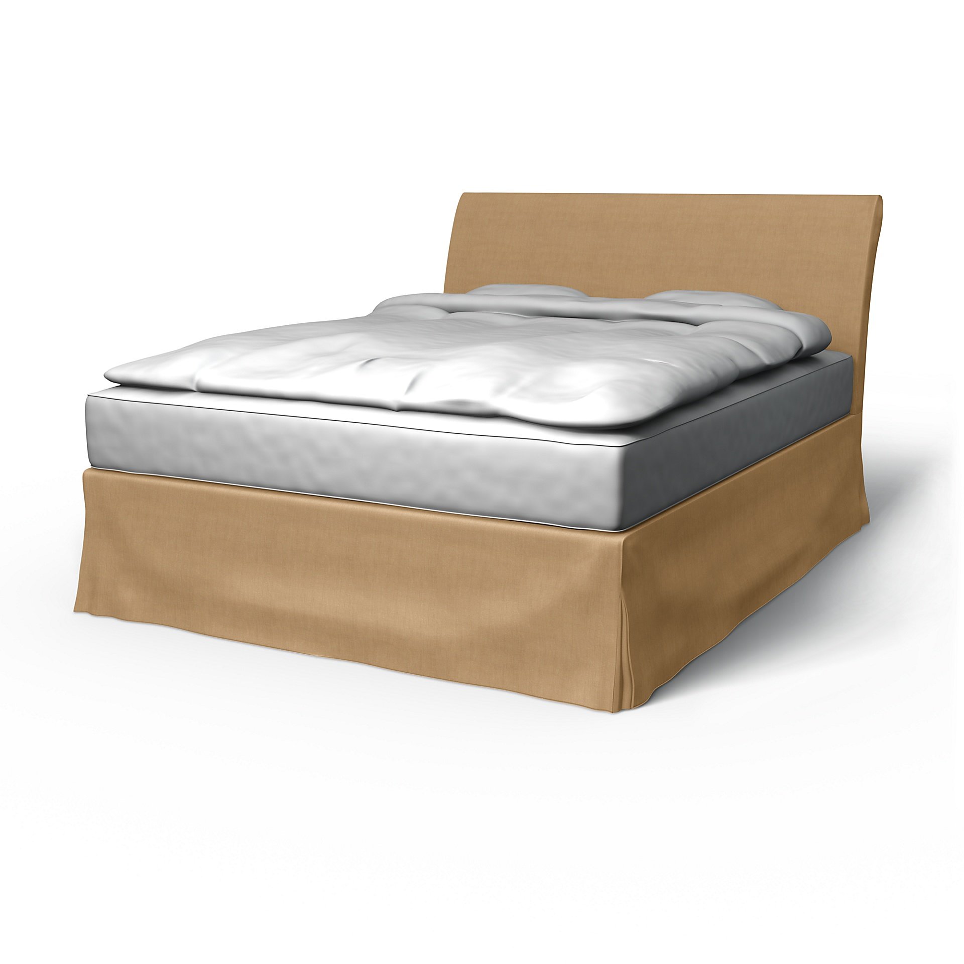 IKEA - Vanvik Bed Frame Cover, Hemp, Linen - Bemz
