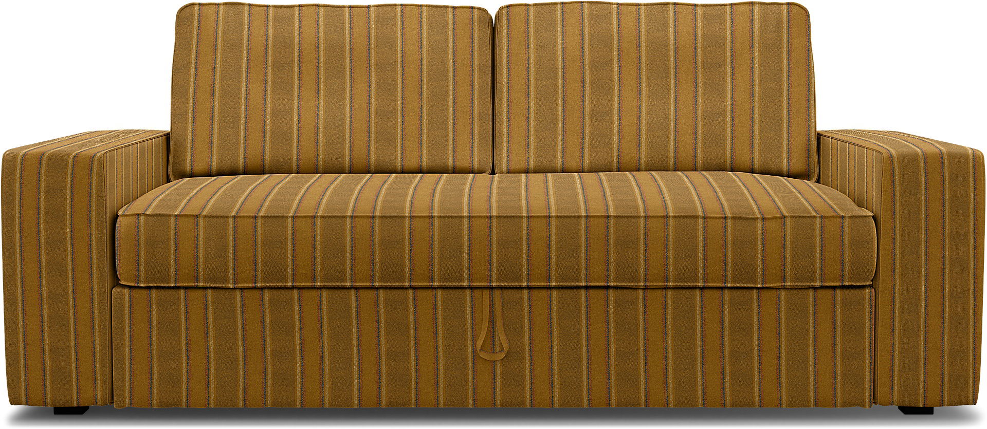 IKEA - Vilasund 3 seater sofa bed cover, Mustard Stripe, Cotton - Bemz