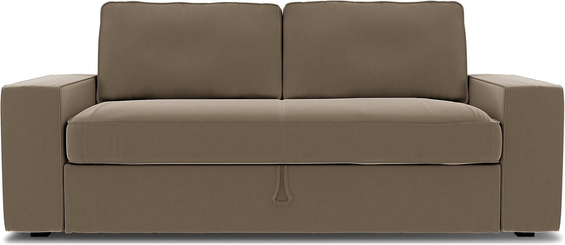 IKEA - Vilasund 3 seater sofa bed cover, Taupe, Velvet - Bemz