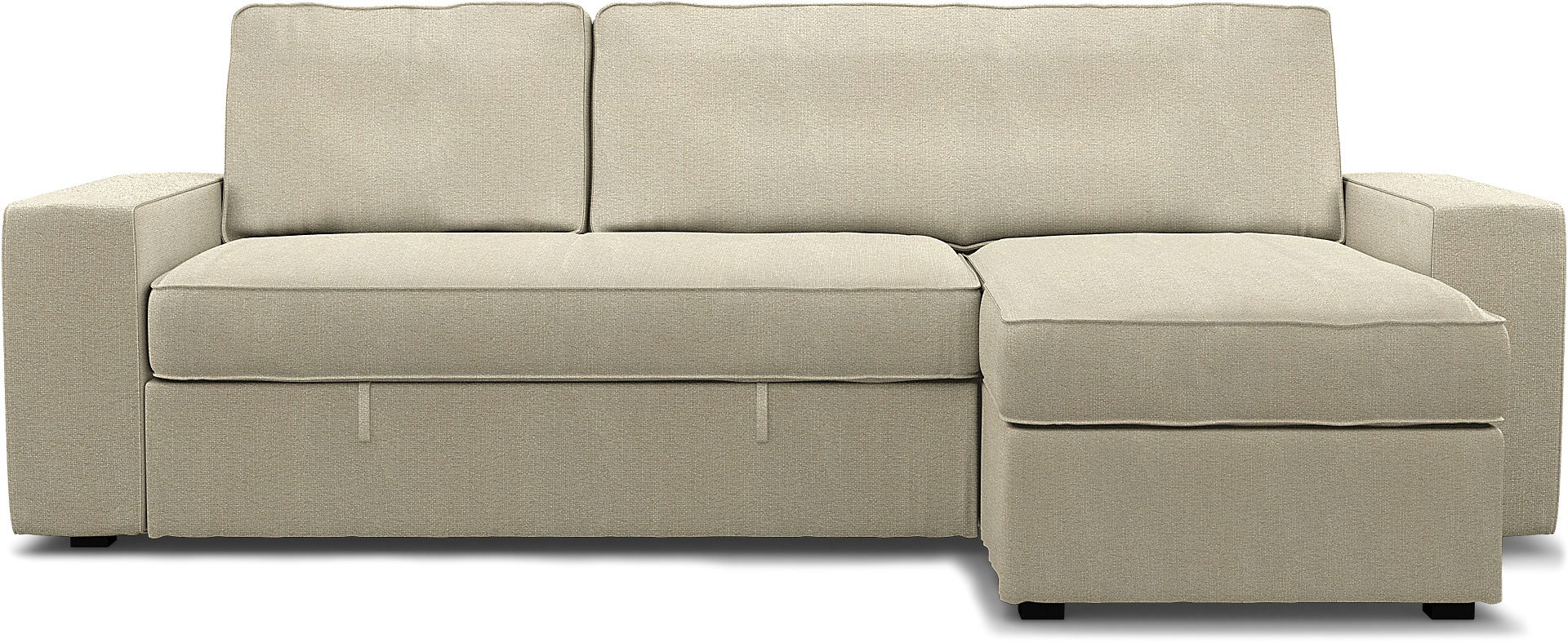 IKEA - Vilasund sofa bed with chaise cover, Cream, Bouclé & Texture - Bemz