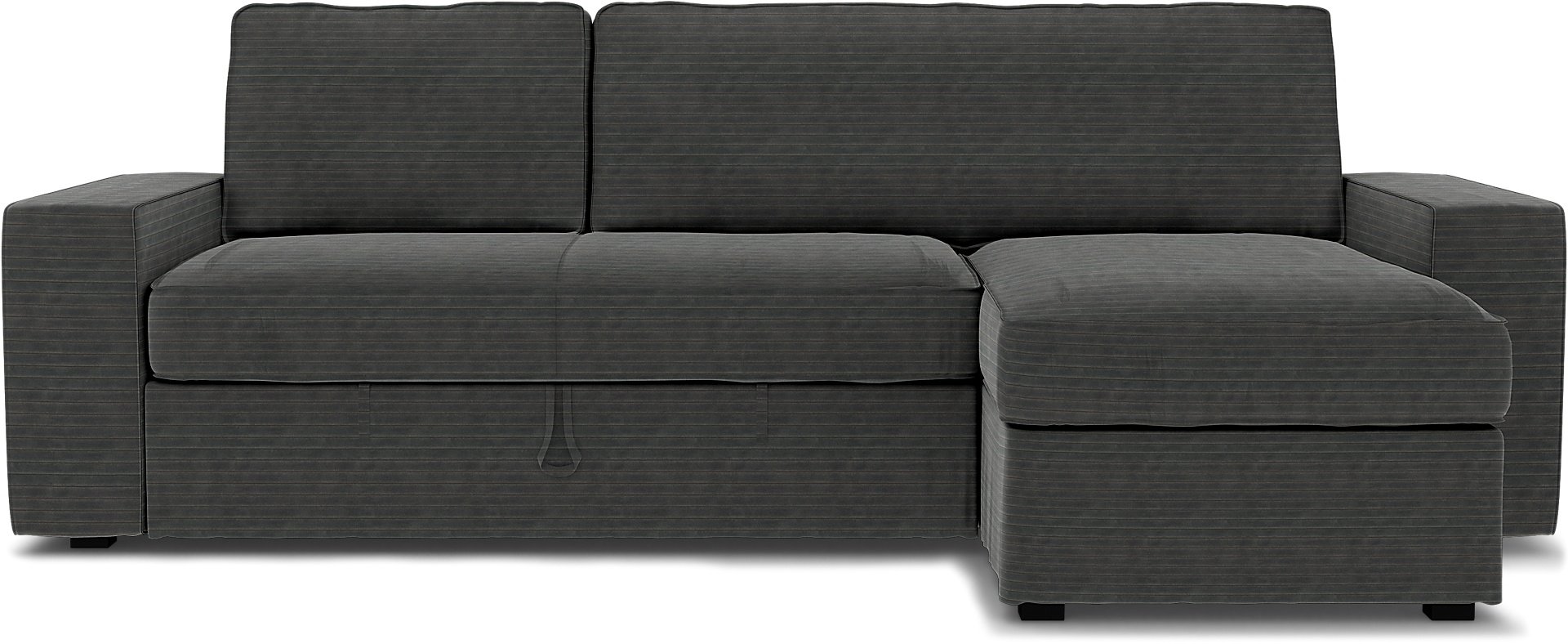 IKEA - Vilasund sofa bed with chaise cover, Licorice, Corduroy - Bemz