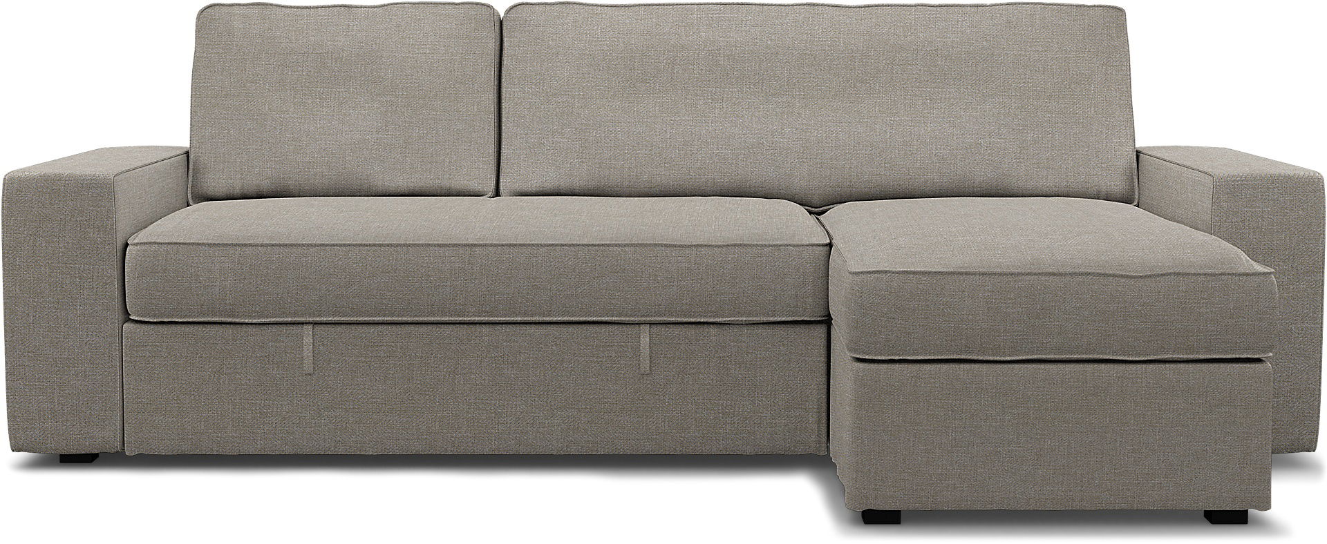 IKEA - Överdrag till Vilasund bäddsoffa med schäslong, Greige, BOUCLÉ & TEXTUR - Bemz