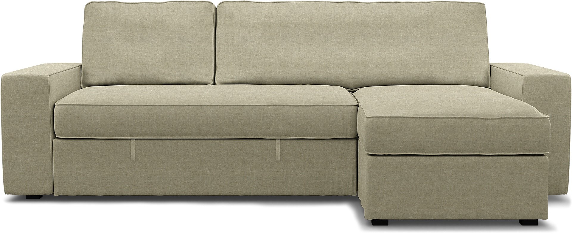 IKEA - Vilasund sofa bed with chaise cover, Pebble, Linen - Bemz