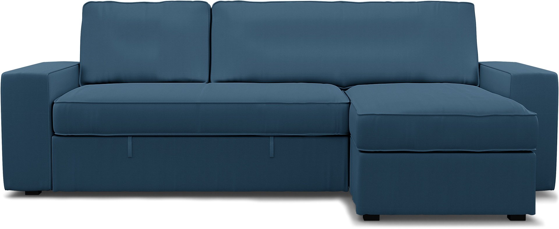 IKEA - Vilasund sofa bed with chaise cover, Real Teal, Cotton - Bemz