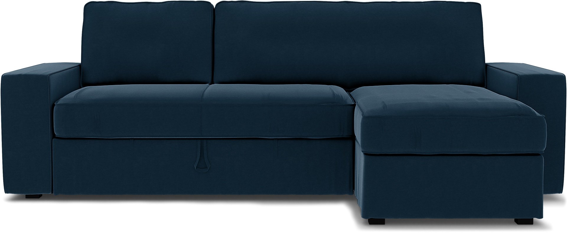 IKEA - Vilasund sofa bed with chaise cover, Midnight, Velvet - Bemz