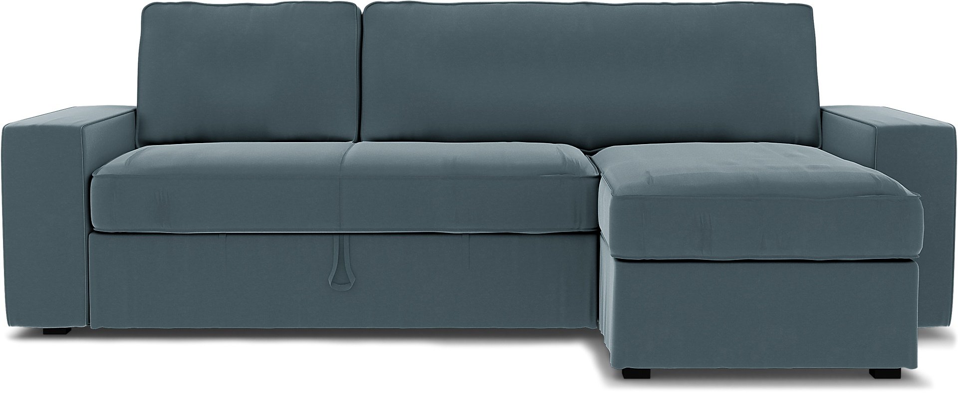 IKEA - Vilasund sofa bed with chaise cover, Duck Egg, Velvet - Bemz
