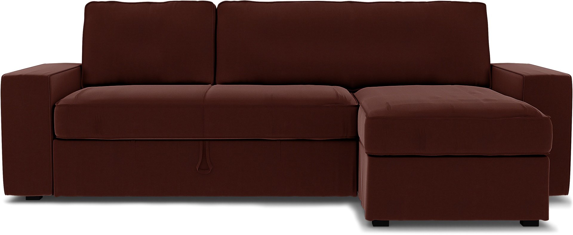 IKEA - Vilasund sofa bed with chaise cover, Ground Coffee, Velvet - Bemz