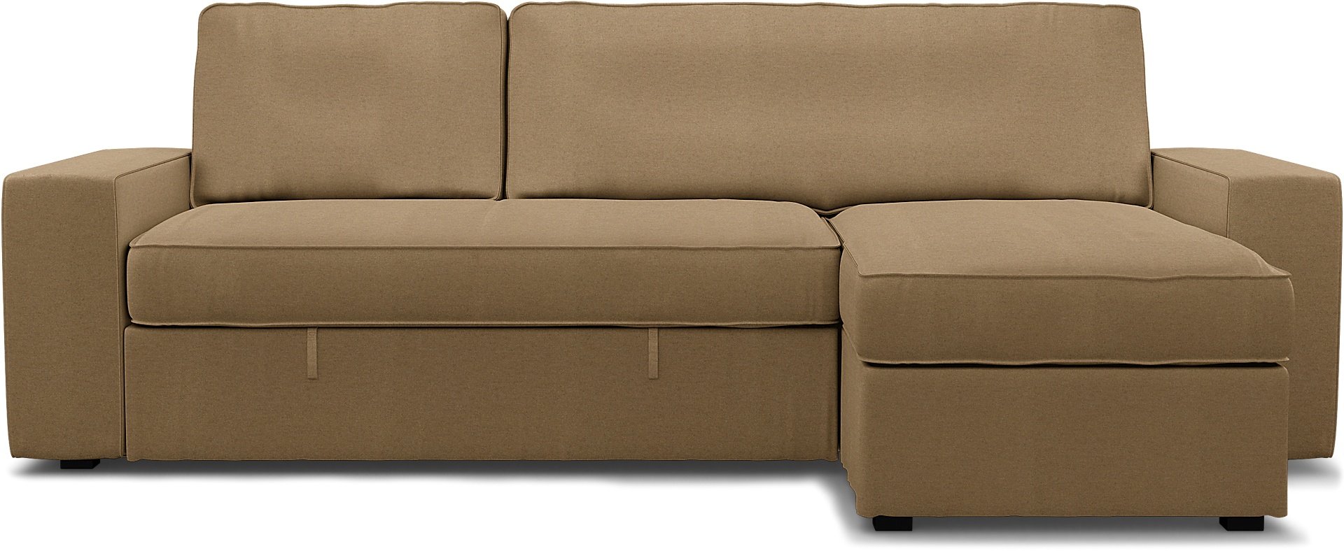 IKEA - Vilasund sofa bed with chaise cover, Sand, Wool - Bemz