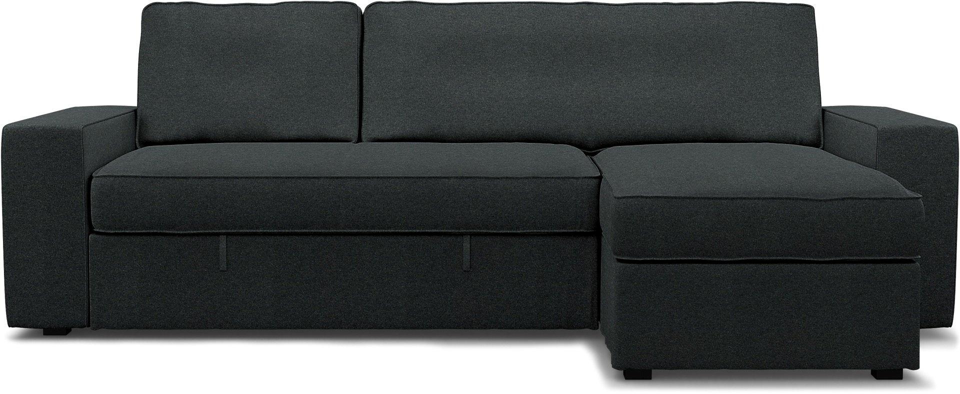 IKEA - Vilasund sofa bed with chaise cover, Stone, Wool - Bemz