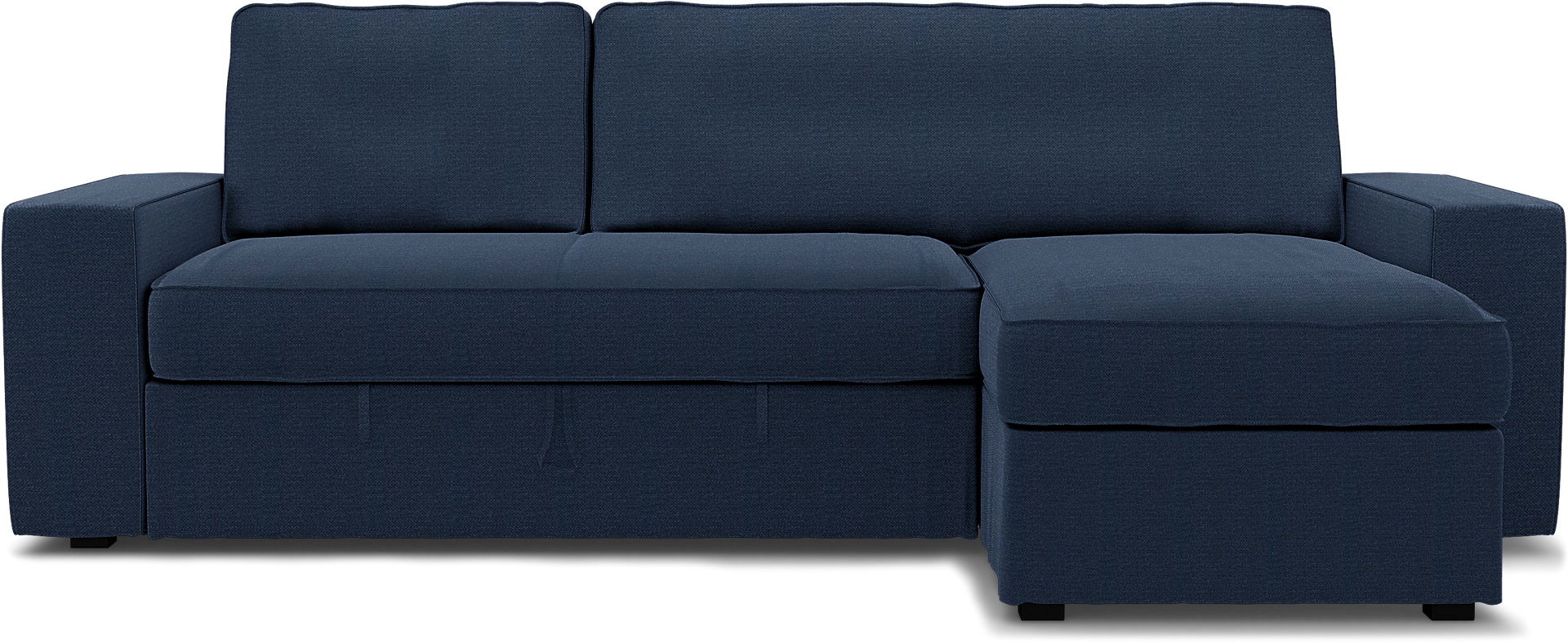 IKEA - Överdrag till Vilasund bäddsoffa med schäslong, Navy Blue, Linne - Bemz