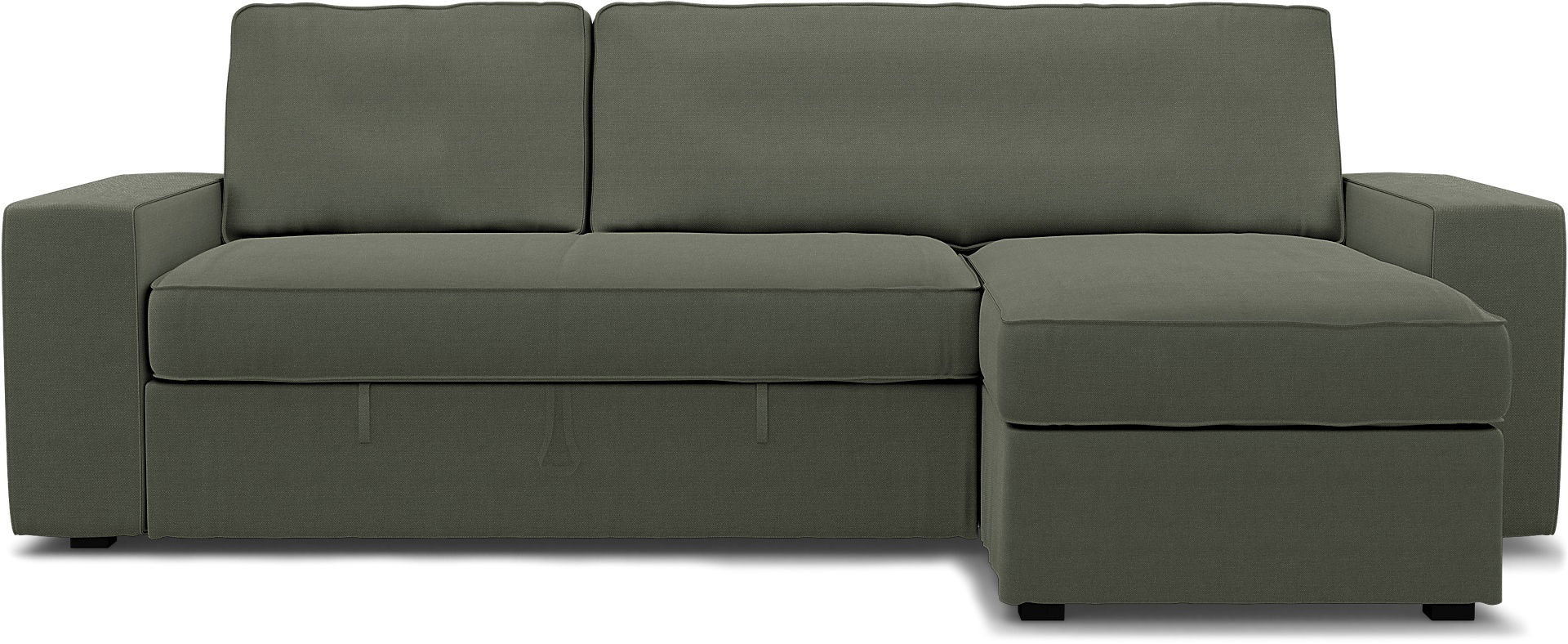 IKEA - Vilasund sofa bed with chaise cover, Rosemary, Linen - Bemz