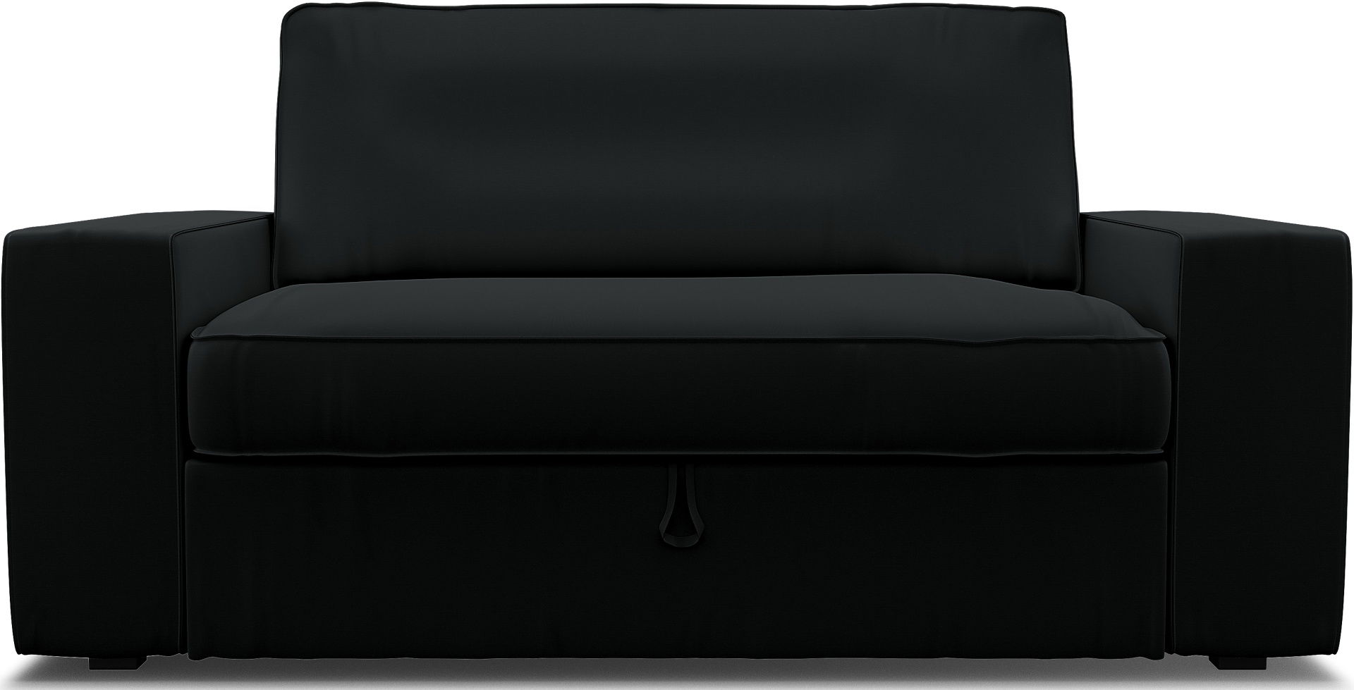 IKEA - Överdrag till Vilasund 2-sits bäddsoffa, Jet Black, Bomull - Bemz