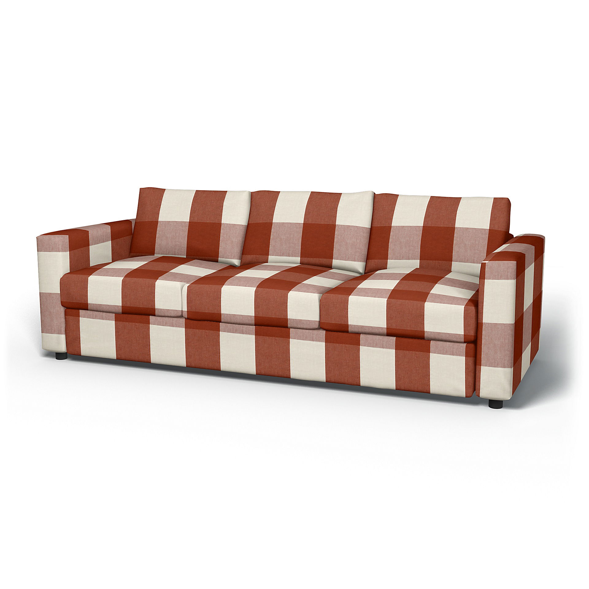 IKEA - Vimle 3 Seater Sofa Cover, Terracotta, Linen - Bemz