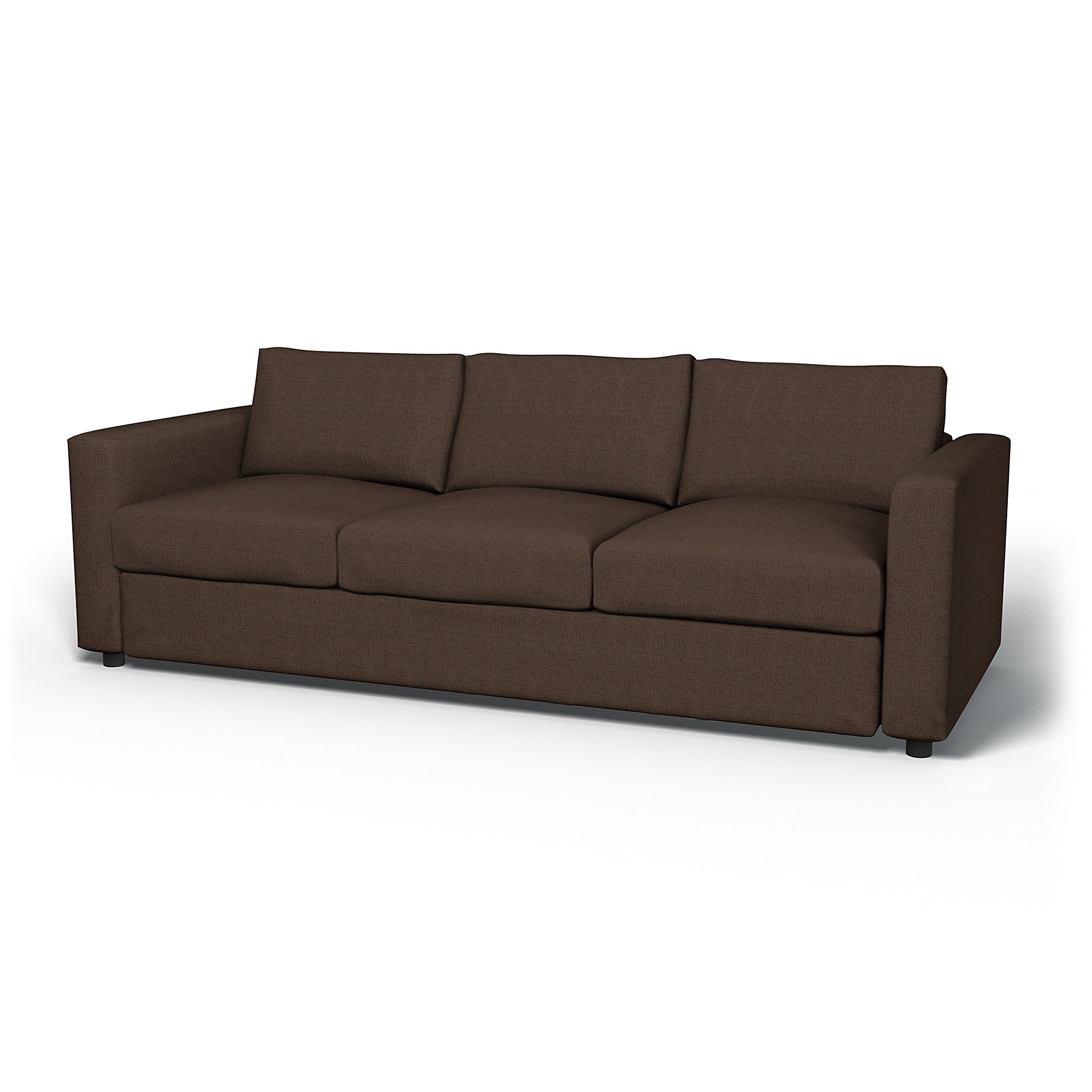 IKEA - Vimle 3 Seater Sofa Cover, Chocolate, Boucle & Texture - Bemz