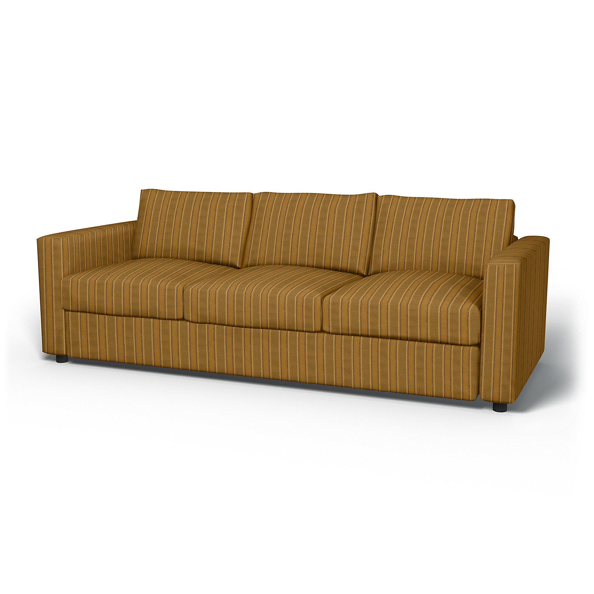 IKEA - Vimle 3 Seater Sofa Cover, Mustard Stripe, Cotton - Bemz