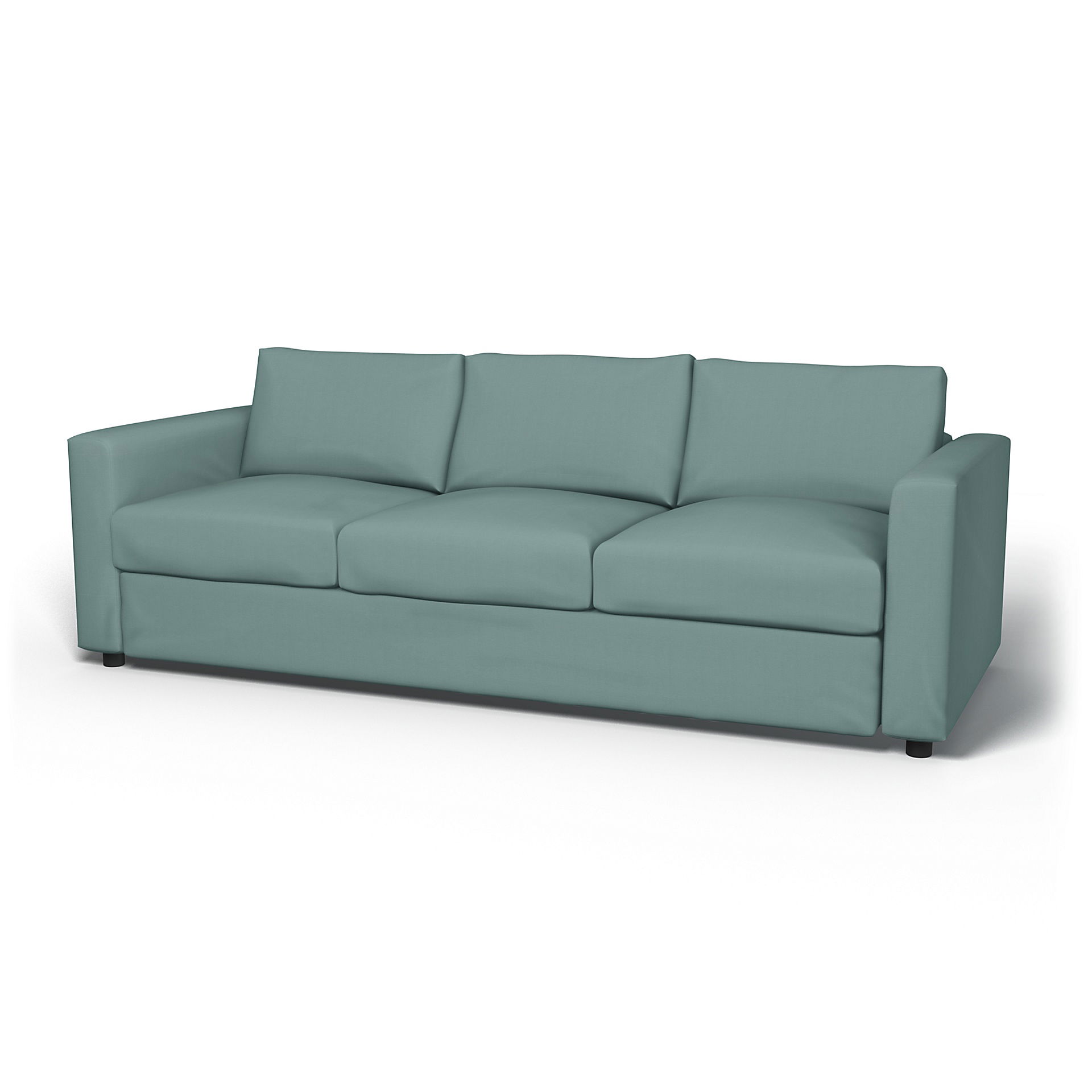 IKEA - Vimle 3 Seater Sofa Cover, Mineral Blue, Cotton - Bemz