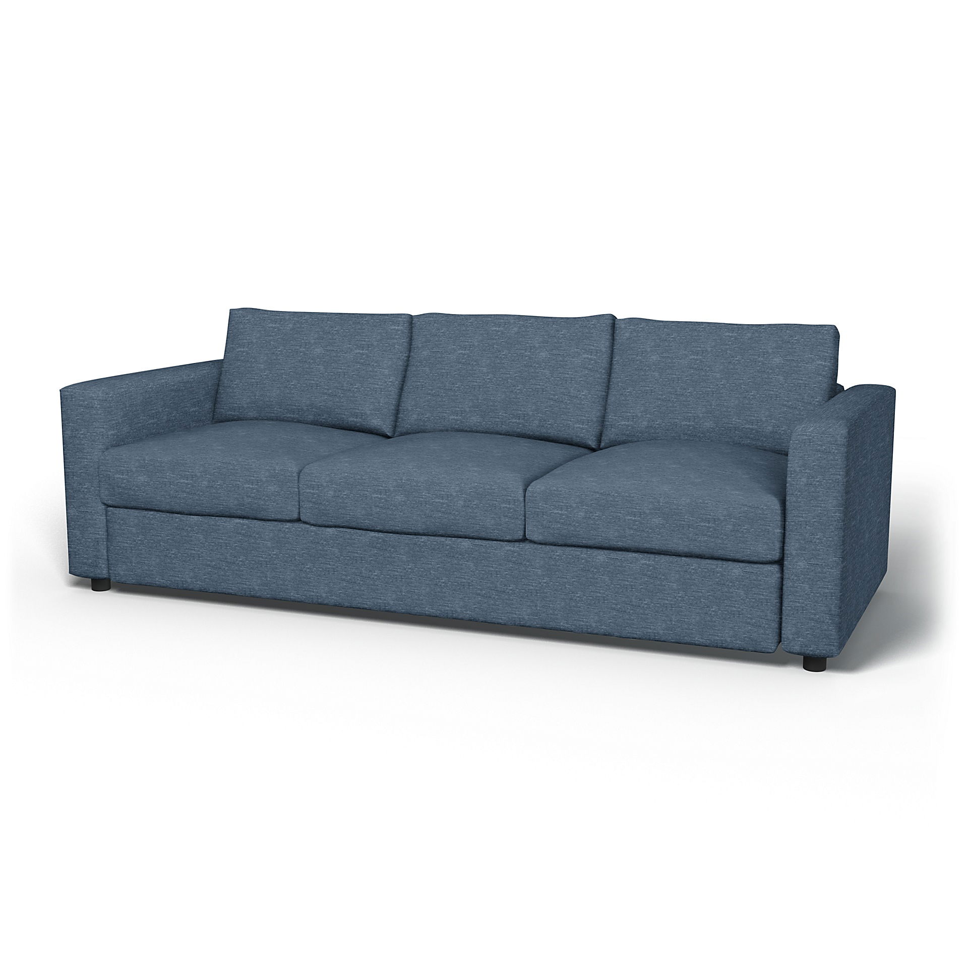 IKEA - Överdrag till Vimle 3-sitssoffa, Mineral Blue, Sammet - Bemz