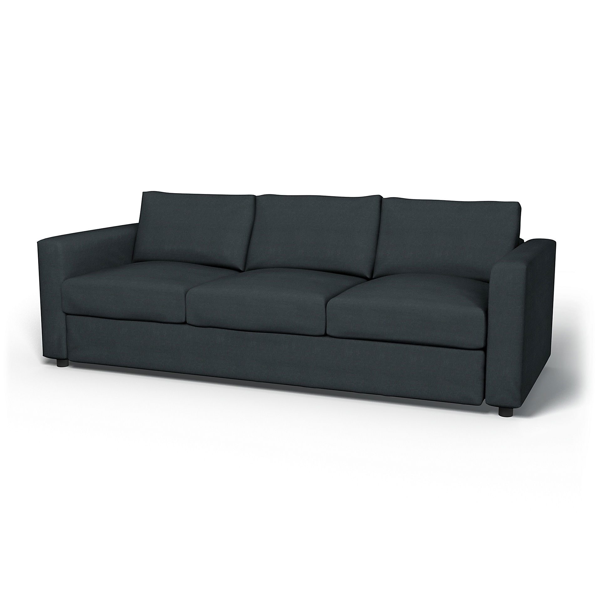 IKEA - Vimle 3 Seater Sofa Cover, Graphite Grey, Linen - Bemz