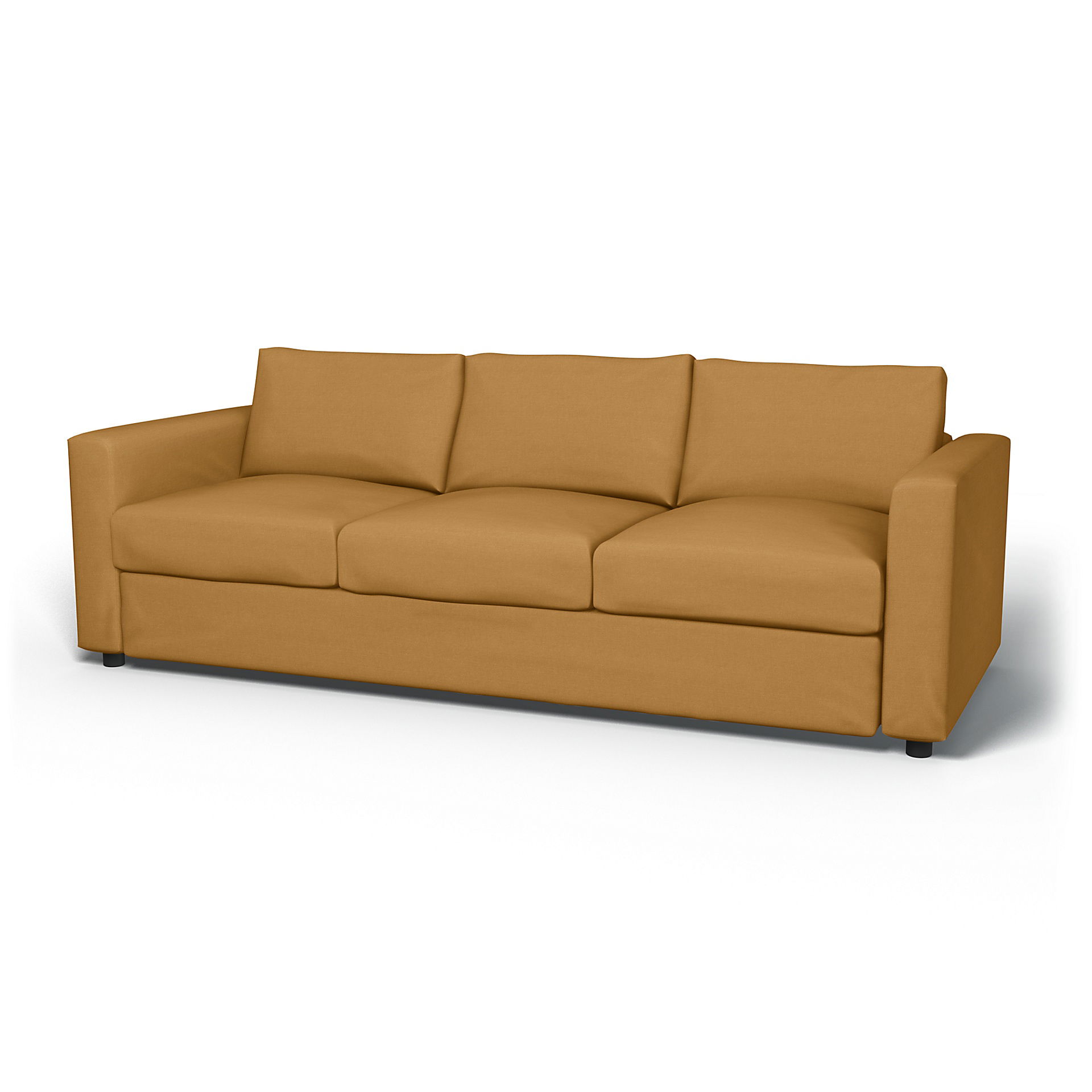 IKEA - Vimle 3 Seater Sofa Cover, Mustard, Linen - Bemz