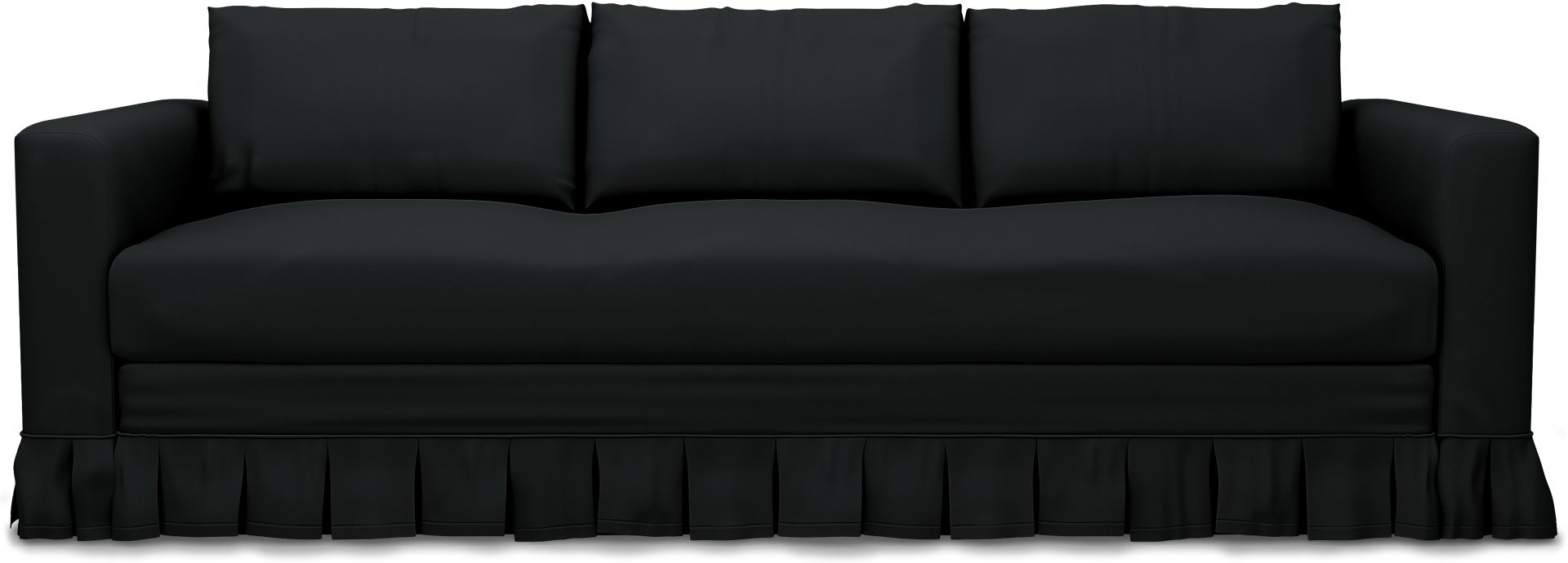 IKEA - Vimle 3 Seater Sofa Cover, Jet Black, Cotton - Bemz
