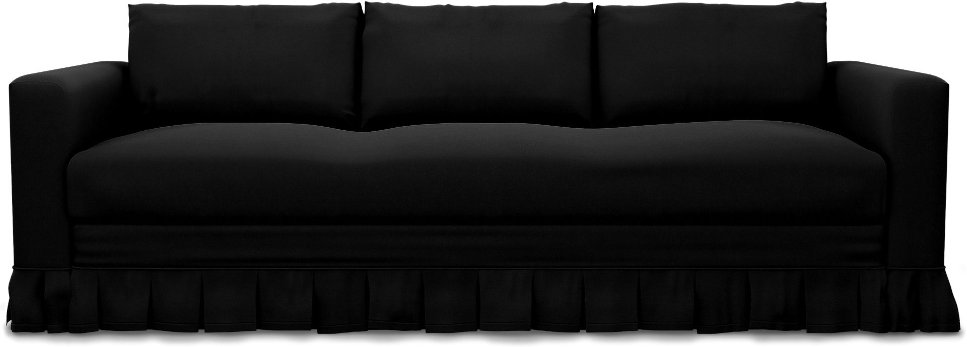 IKEA - Överdrag till Vimle 3-sitssoffa, Black, Sammet - Bemz