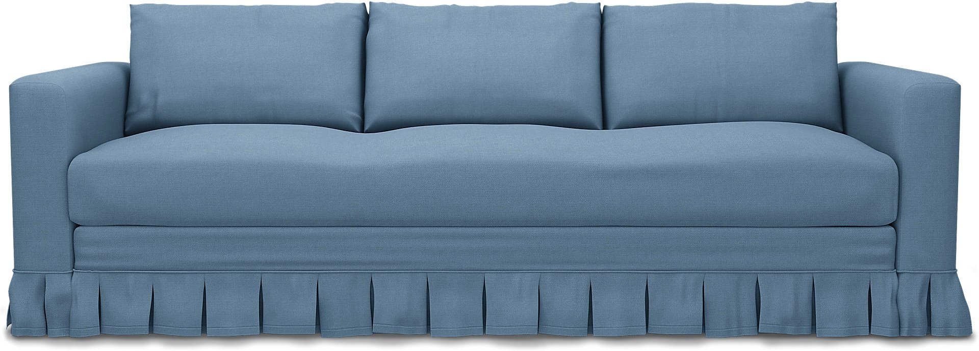 IKEA - Vimle 3 Seater Sofa Cover, Vintage Blue, Linen - Bemz