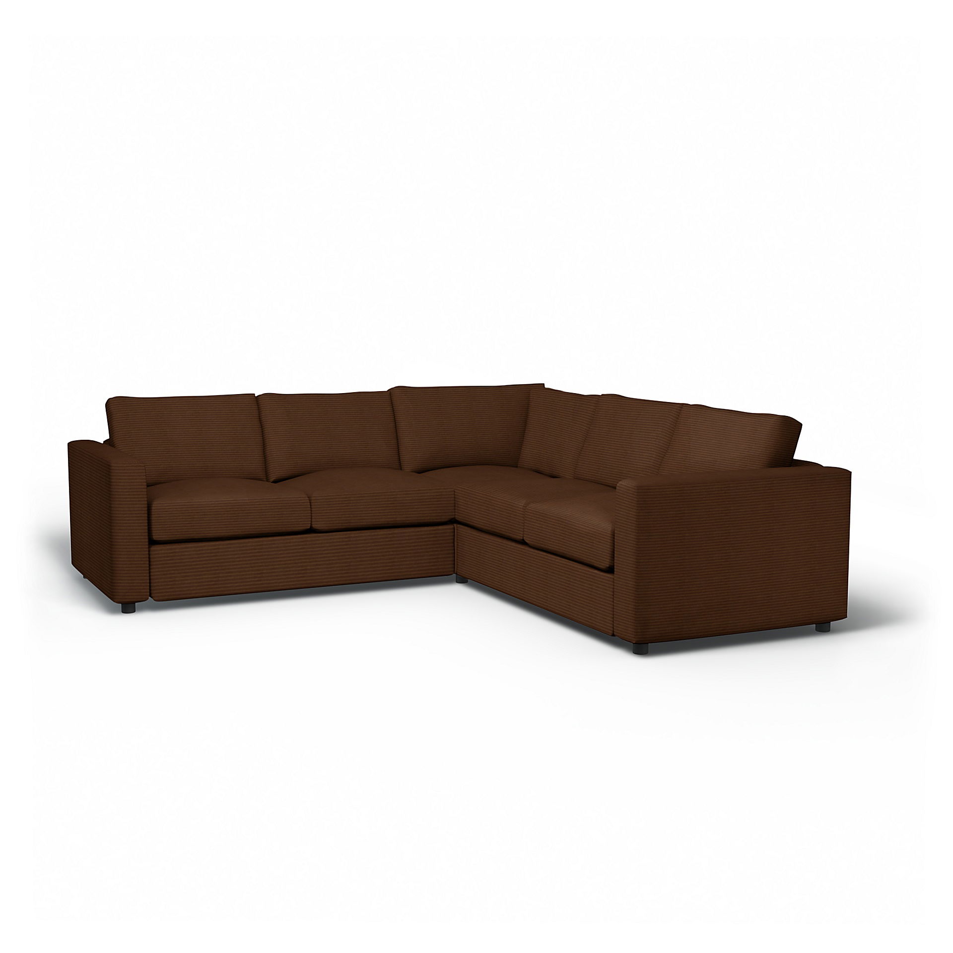 IKEA - Vimle Corner Sofa Cover (2+2), Chocolate Brown, Corduroy - Bemz