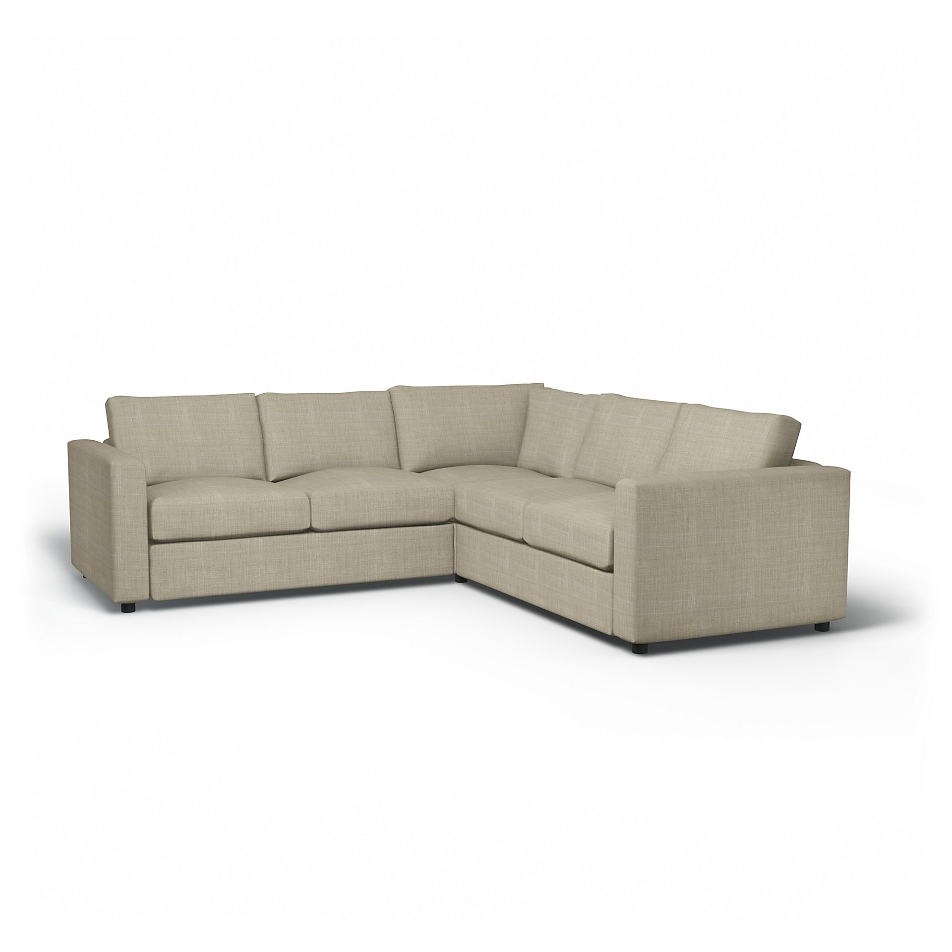 IKEA - Vimle Corner Sofa Cover (2+2), Sand Beige, Boucle & Texture - Bemz