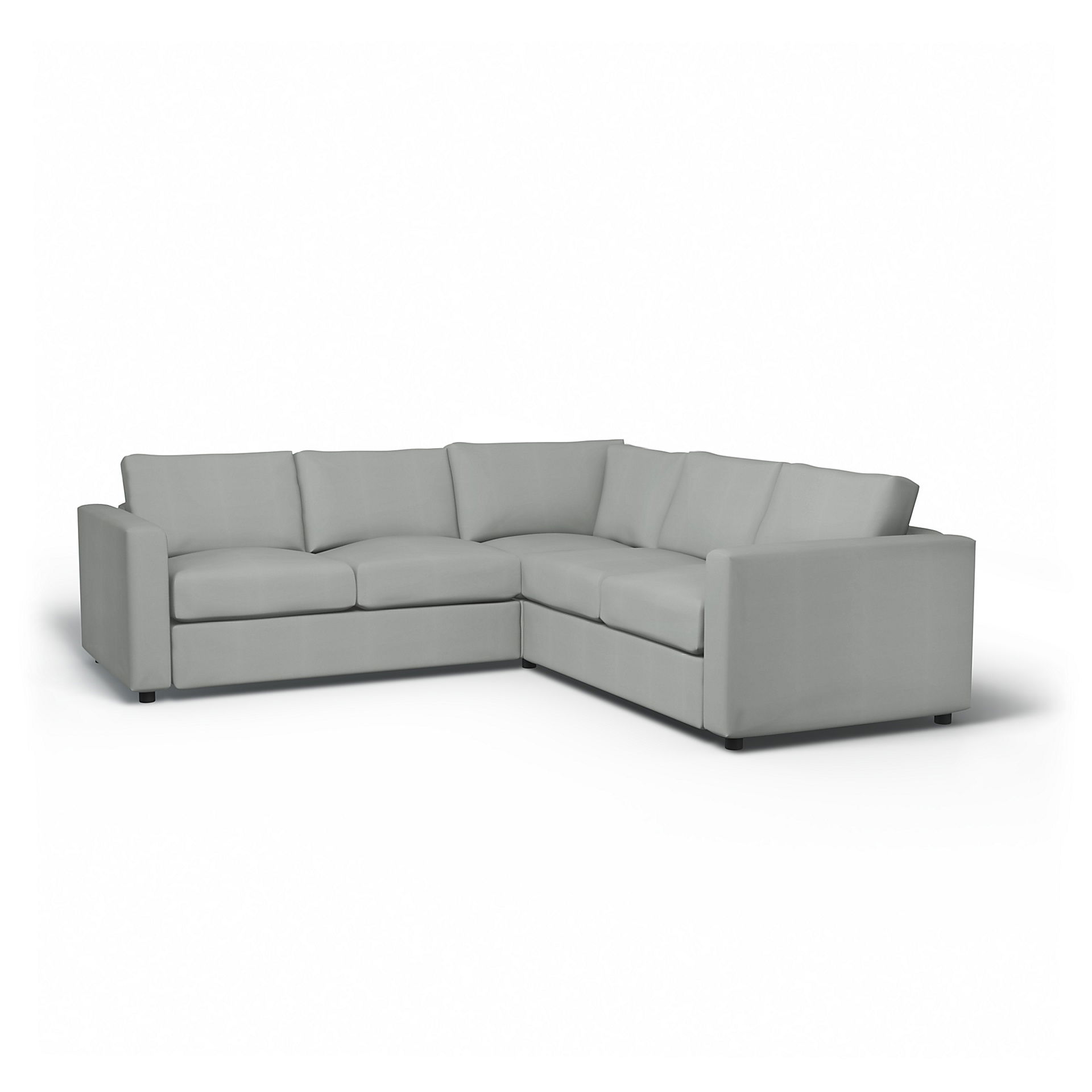 IKEA - Vimle Corner Sofa Cover (2+2), Silver Grey, Cotton - Bemz