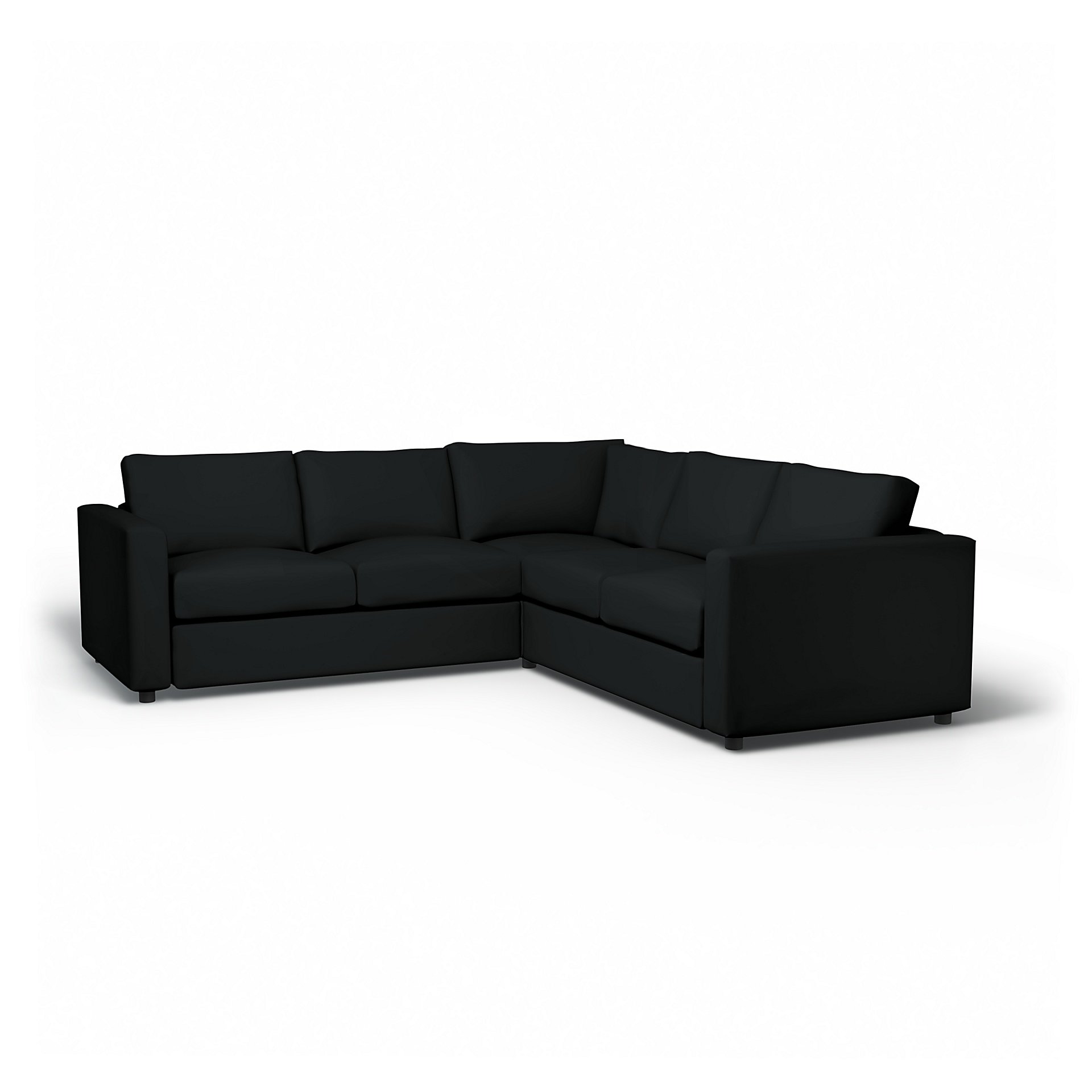 IKEA - Vimle Corner Sofa Cover (2+2), Jet Black, Cotton - Bemz