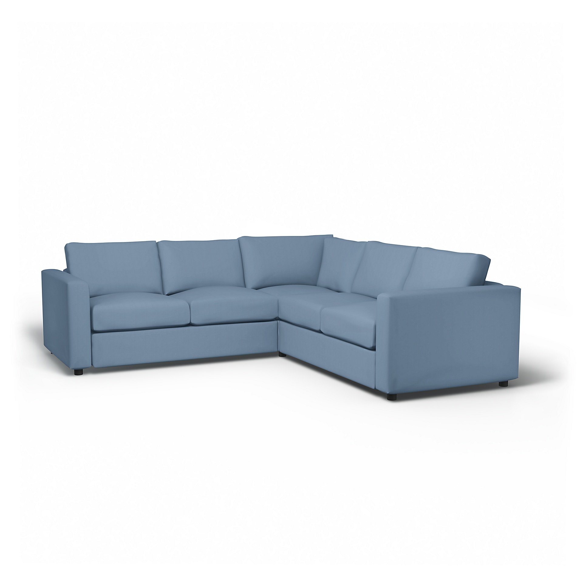 IKEA - Vimle Corner Sofa Cover (2+2), Dusty Blue, Cotton - Bemz