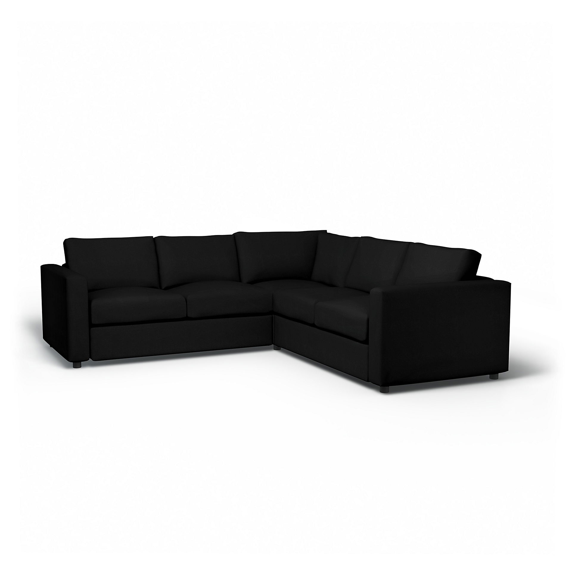 IKEA - Vimle Corner Sofa Cover (2+2), Black, Velvet - Bemz