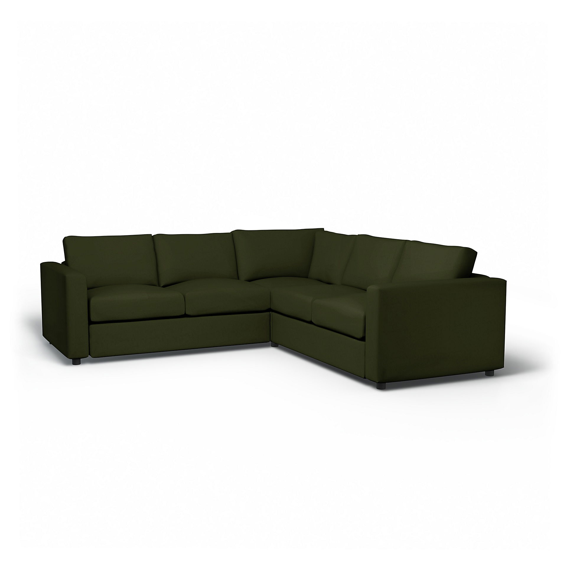 IKEA - Vimle Corner Sofa Cover (2+2), Moss, Velvet - Bemz
