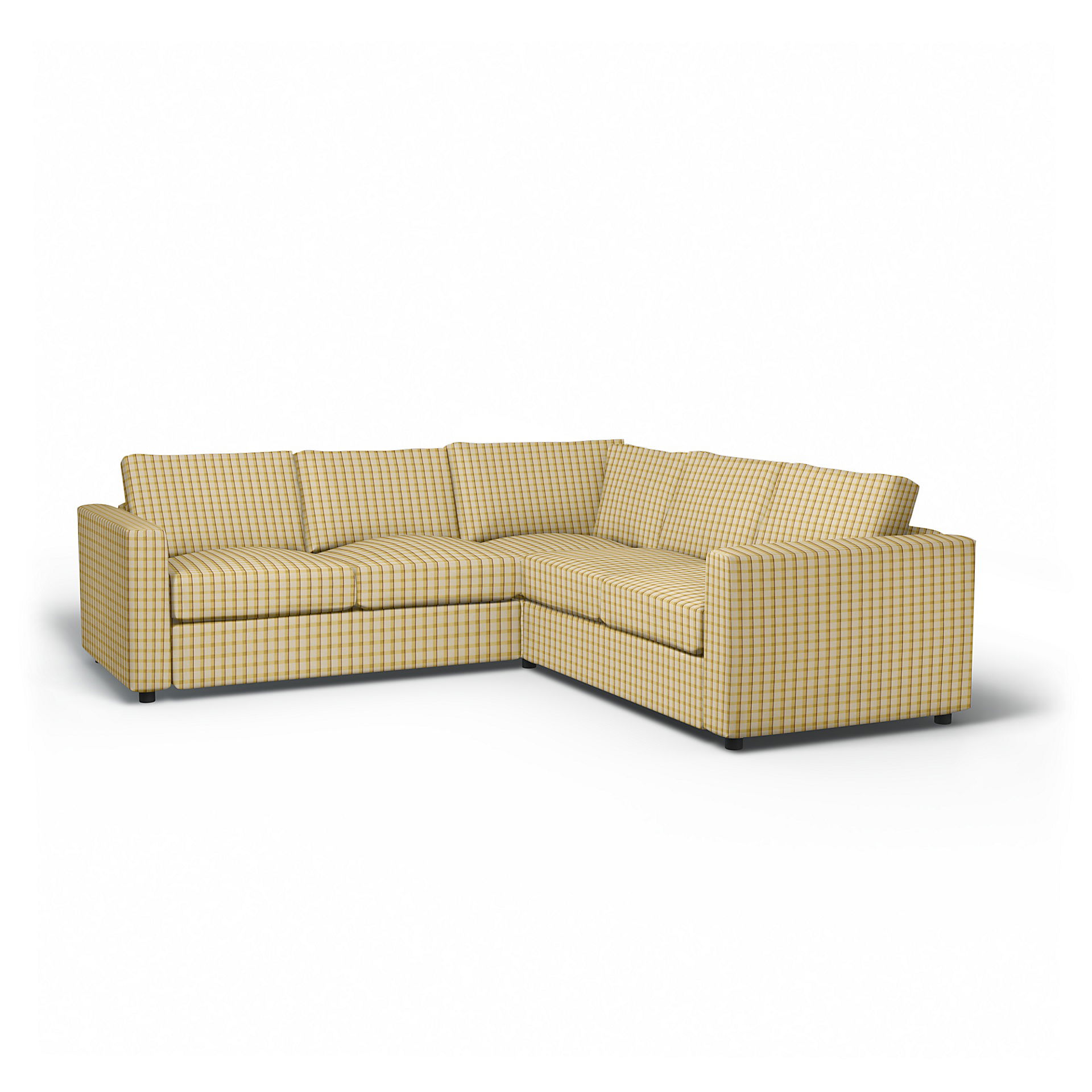 IKEA - Vimle Corner Sofa Cover (2+2), Picnic Check Sun Yellow, Linen - Bemz