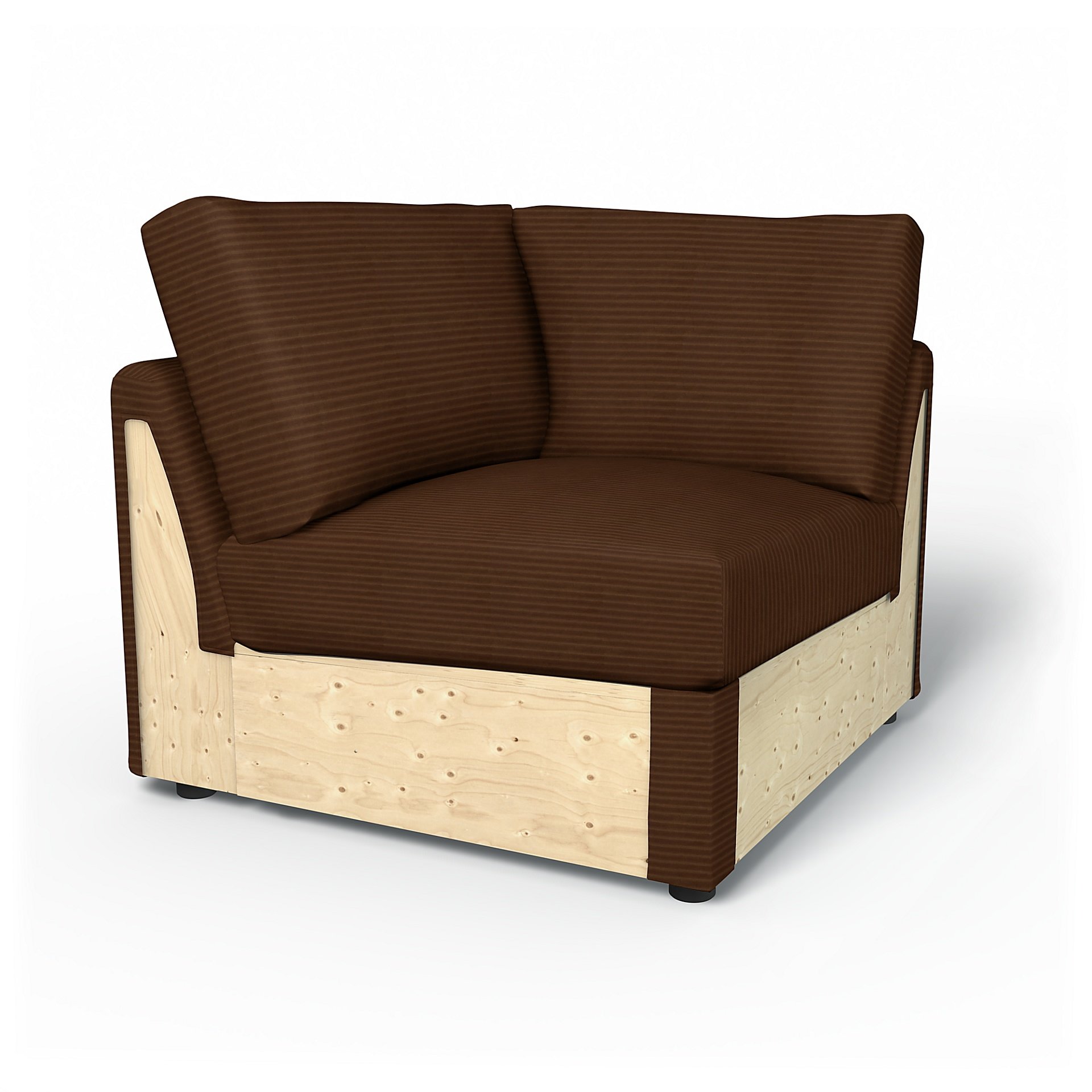 IKEA - Vimle Corner Section Cover, Chocolate Brown, Corduroy - Bemz