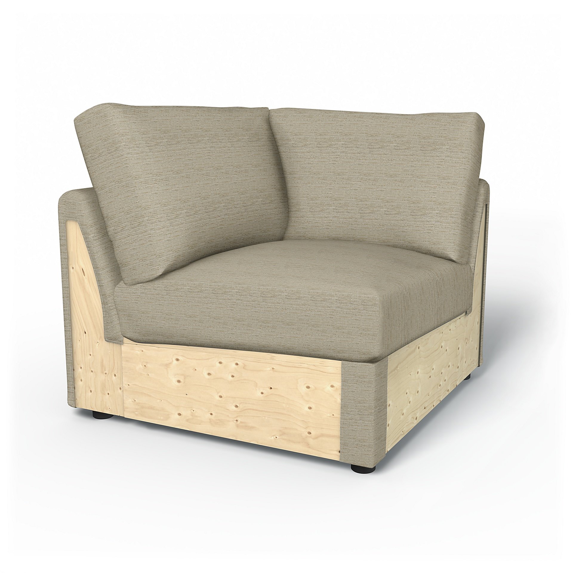 IKEA - Vimle Corner Section Cover, Light Sand, Boucle & Texture - Bemz