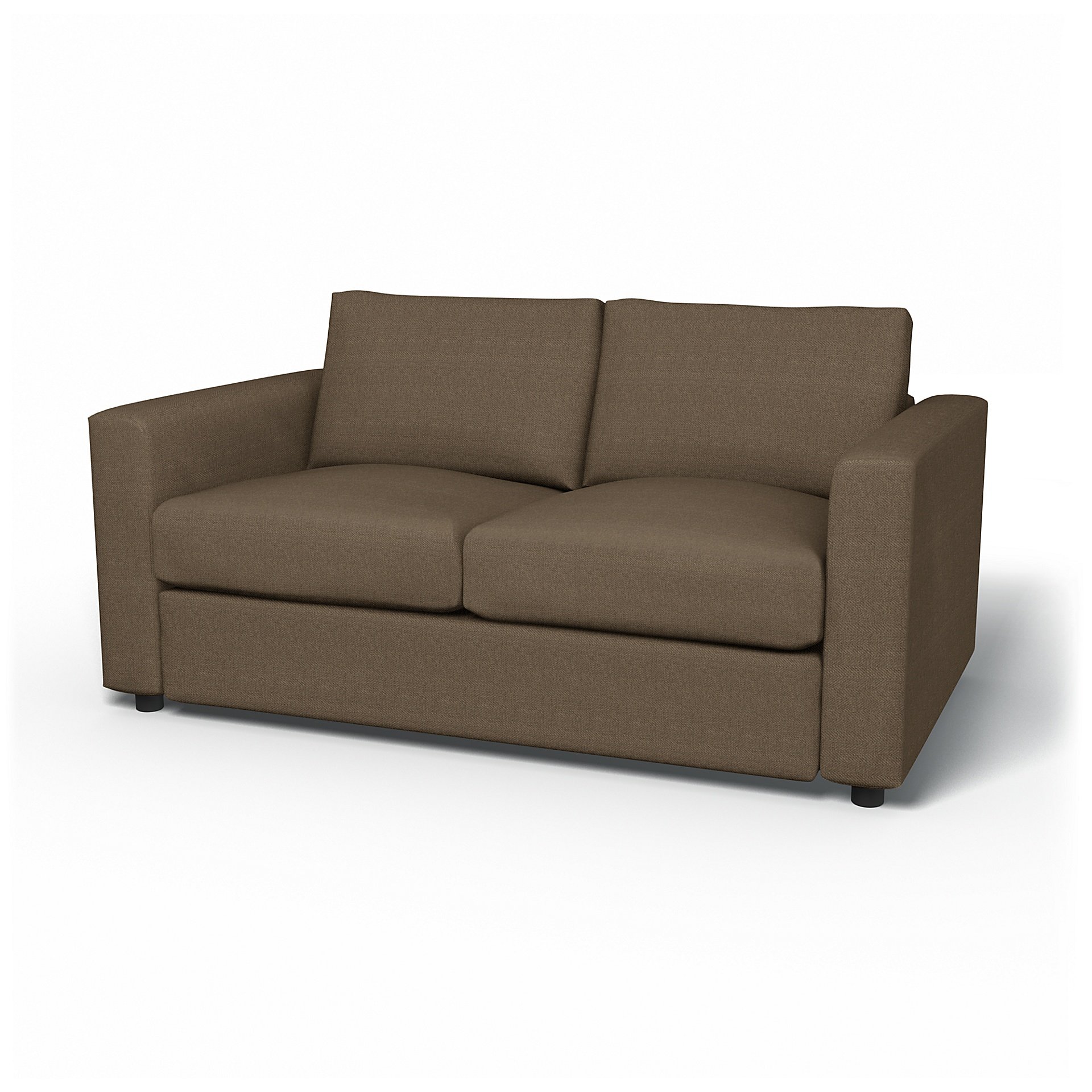 IKEA - Vimle 2 Seater Sofa Cover, Dark Taupe, Boucle & Texture - Bemz