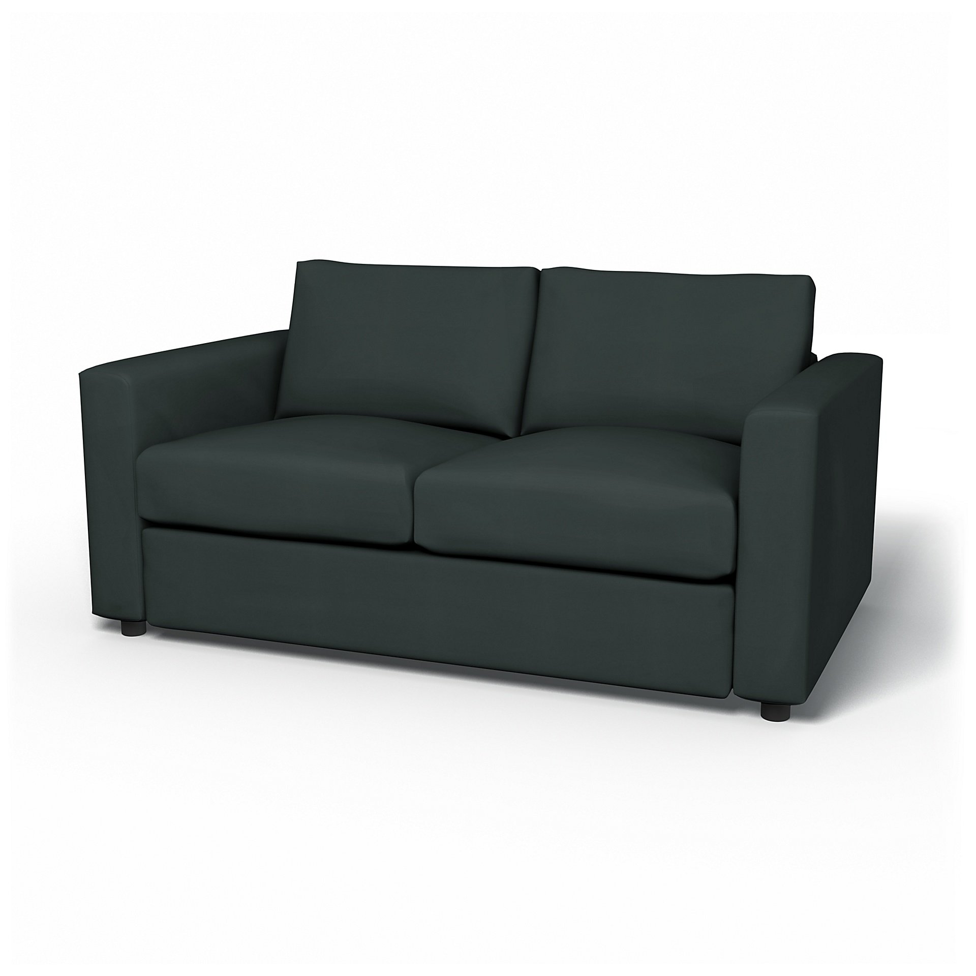 IKEA - Vimle 2 Seater Sofa Cover, Graphite Grey, Cotton - Bemz