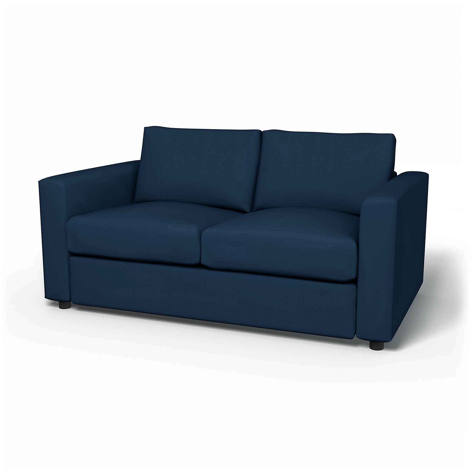 IKEA - Vimle 2 Seater Sofa Cover, Deep Navy Blue, Cotton - Bemz