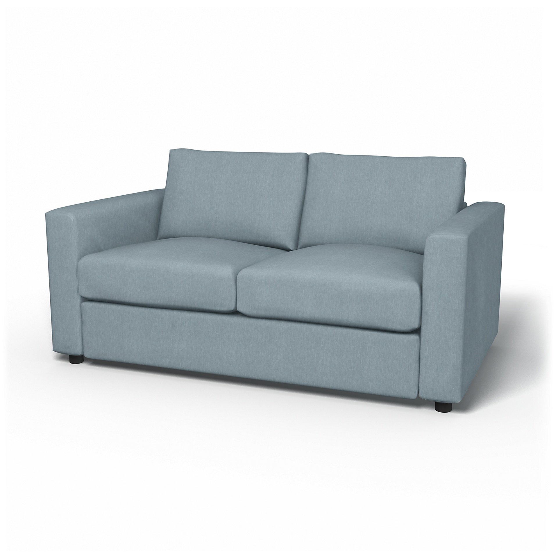 IKEA - Vimle 2 Seater Sofa Cover, Dusty Blue, Linen - Bemz