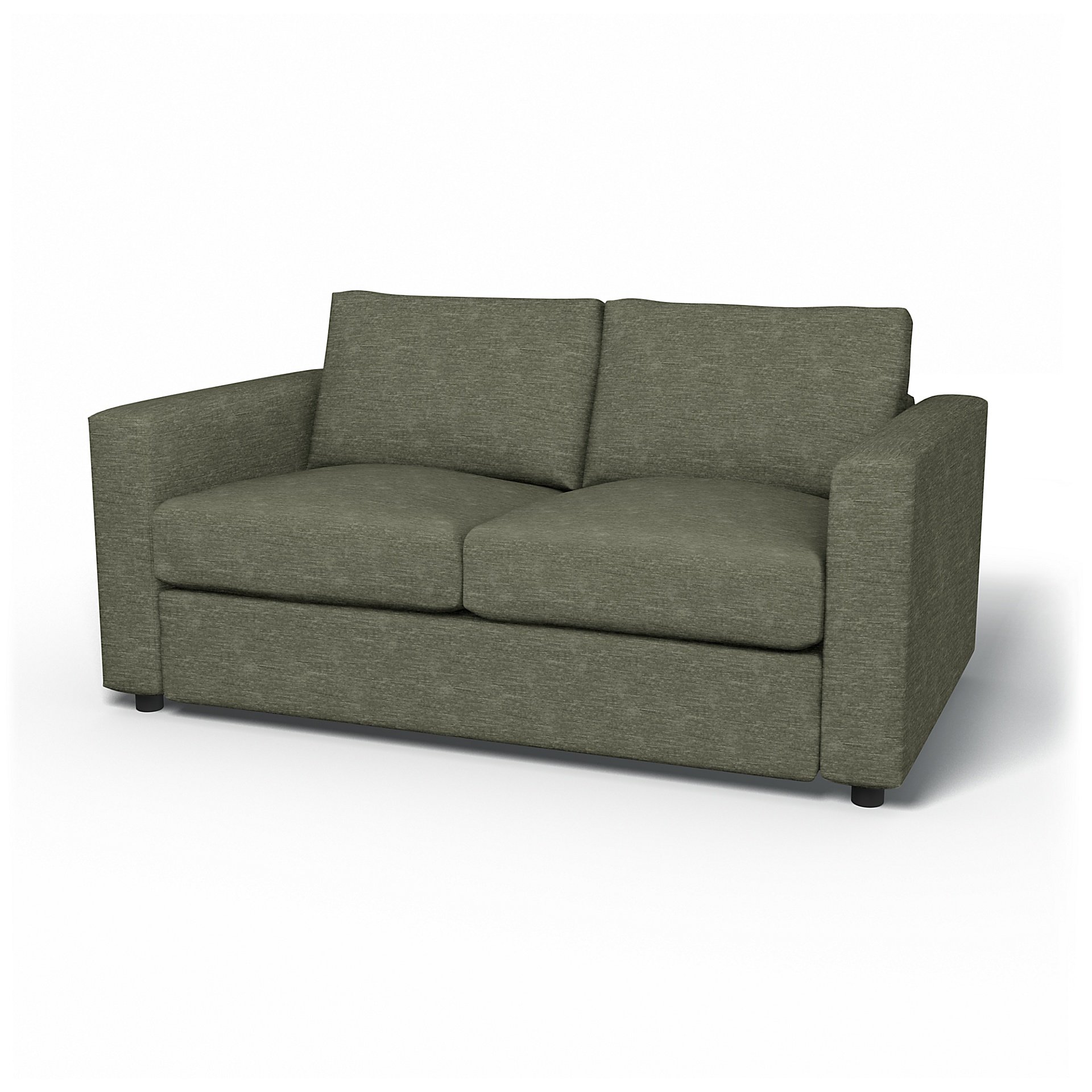IKEA - Vimle 2 Seater Sofa Cover, Green Grey, Velvet - Bemz