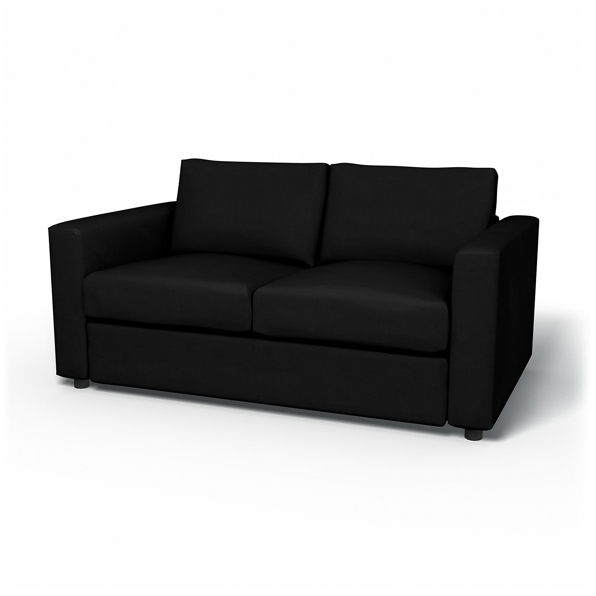 IKEA - Vimle 2 Seater Sofa Cover, Black, Velvet - Bemz